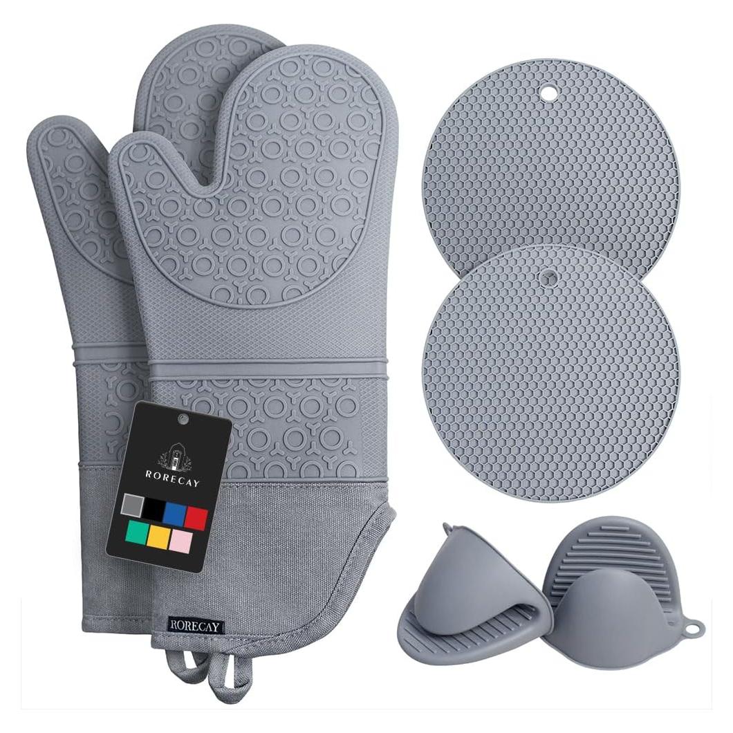 Guantes de Horno Rorecay Silicona Extra Largos 38 cm