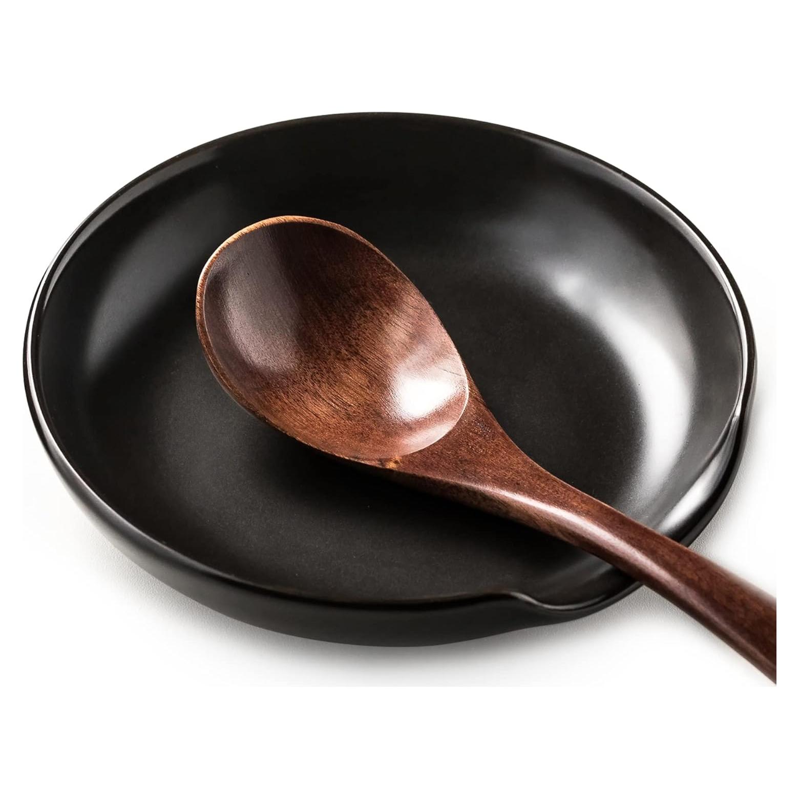 Soporte para Cuchara de Cerámica Miamolo Negro 32x31cm