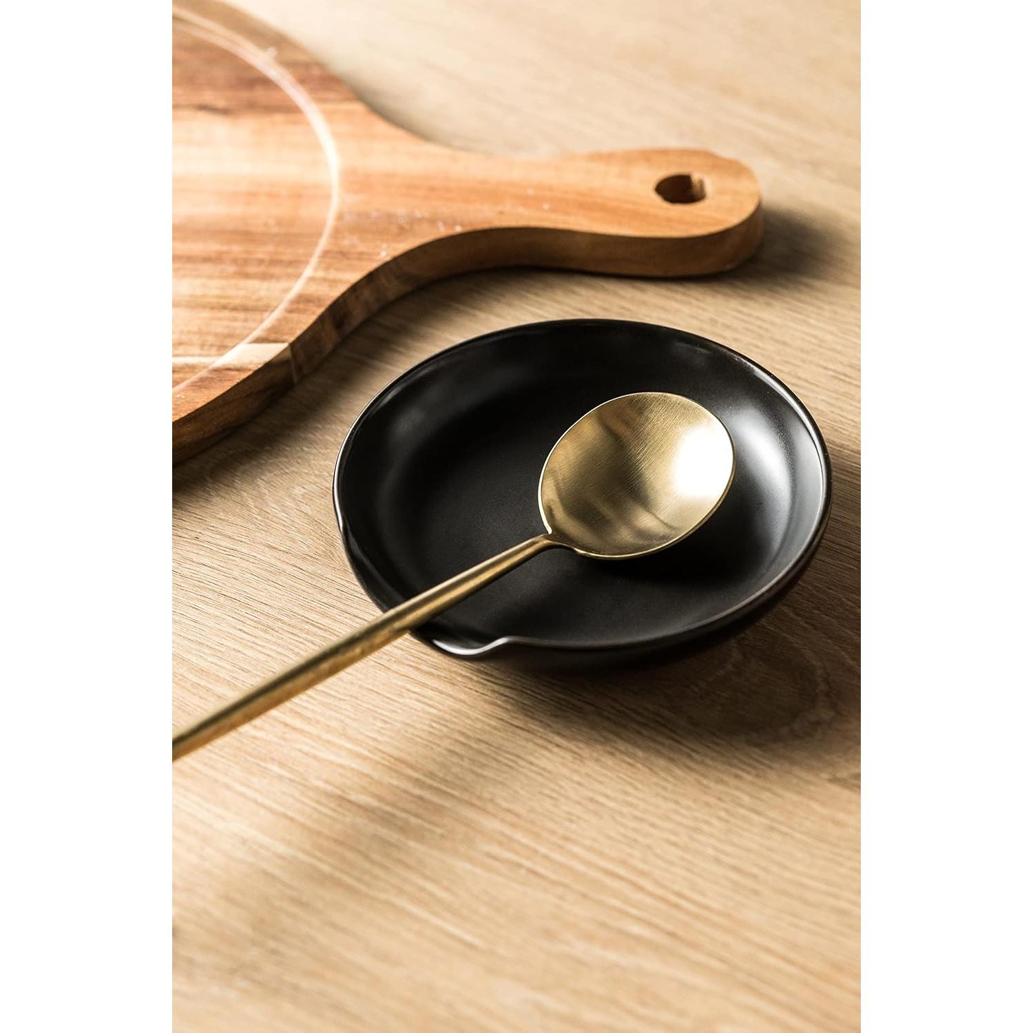 Soporte para Cuchara de Cerámica Miamolo Negro 32x31cm