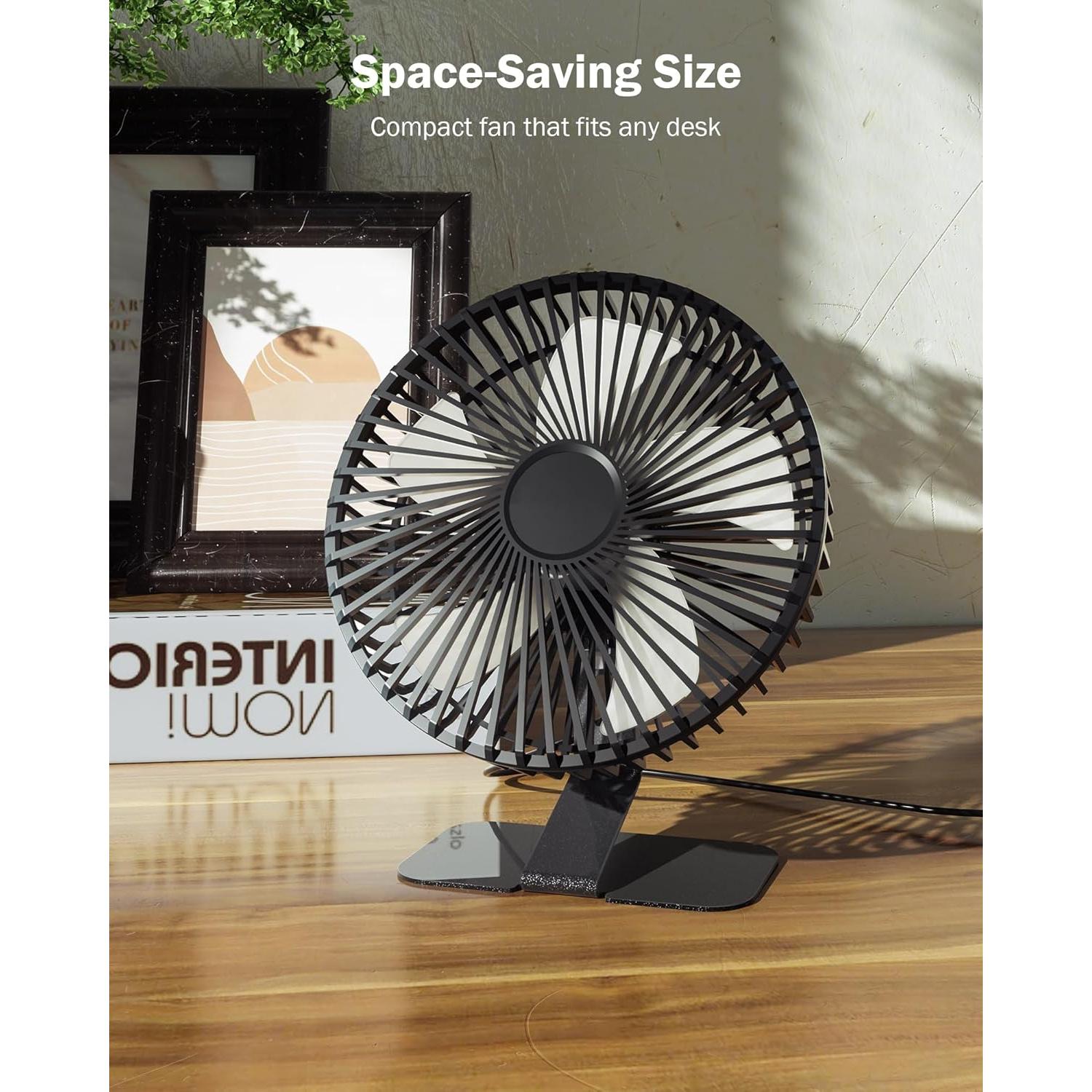 Ventilador de Escritorio USB SLENPET 15 cm 4 Velocidades Silencioso