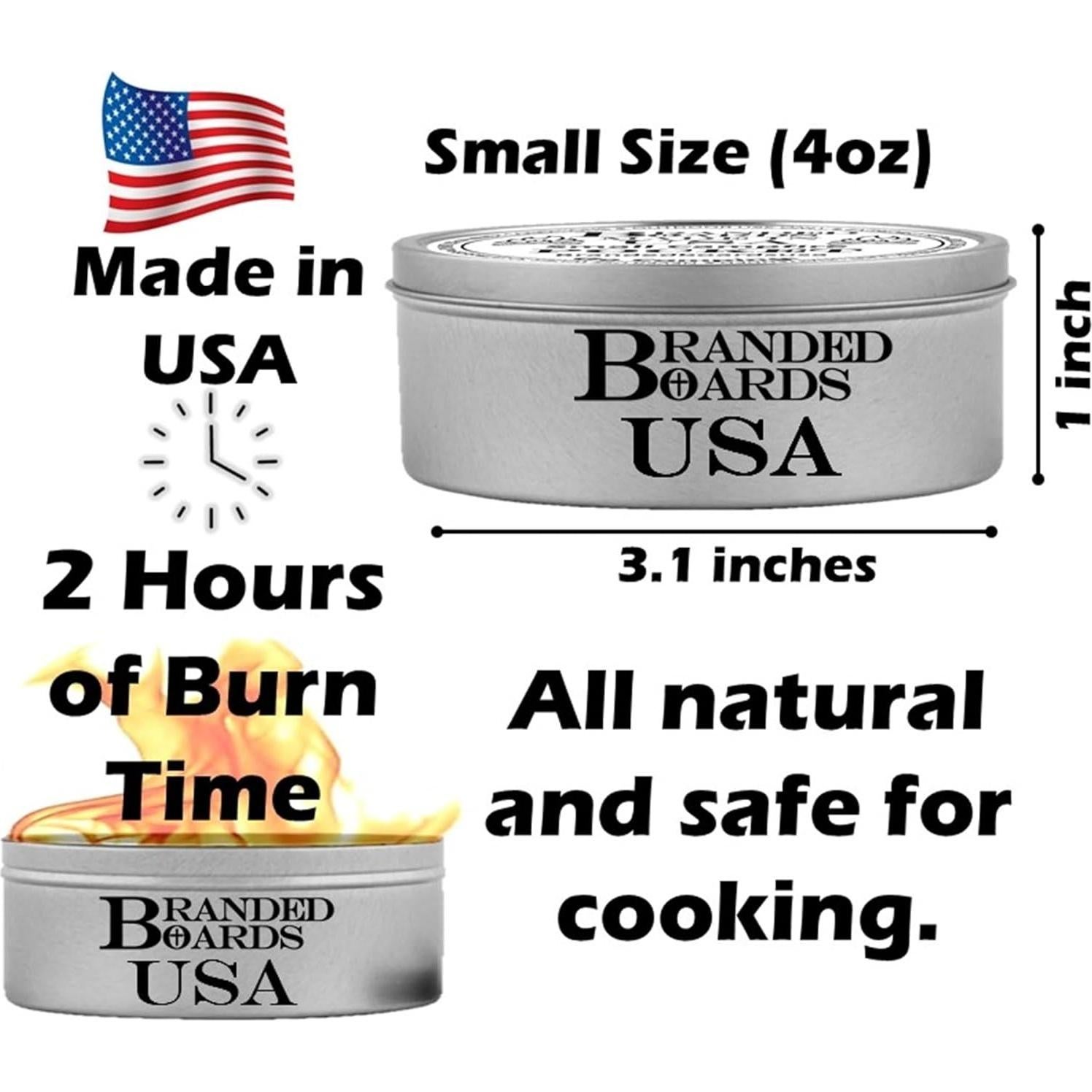 Mini fogata portátil Branded Boards 7,94x2,54cm 5h de uso