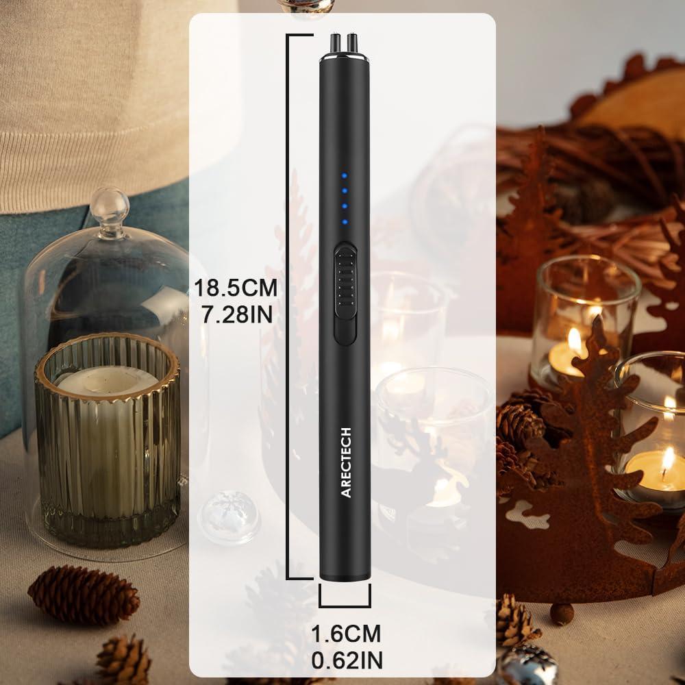 Encendedor Eléctrico Recargable ARECTECH Tipo-C Negro