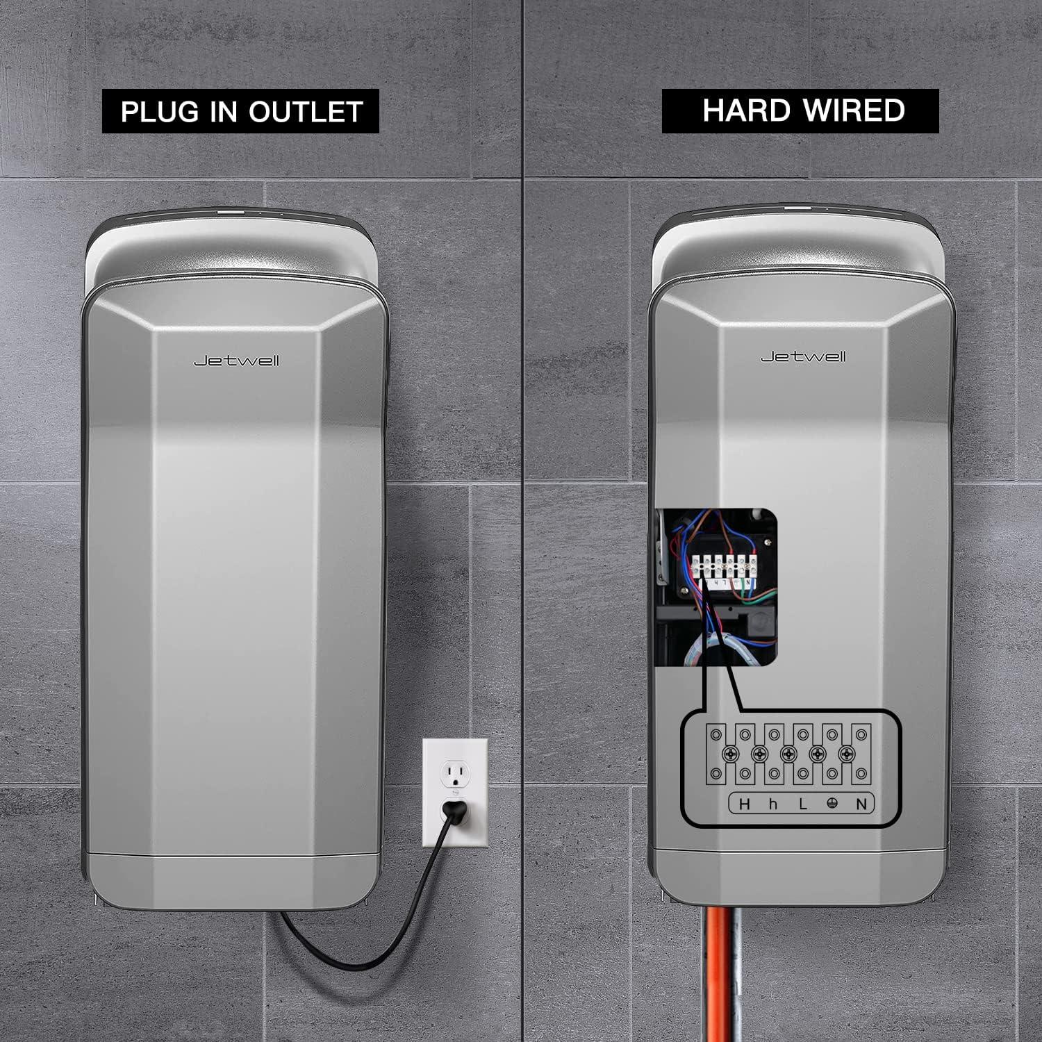 Secador de Manos Vertical JETWELL 1850W con Filtro HEPA