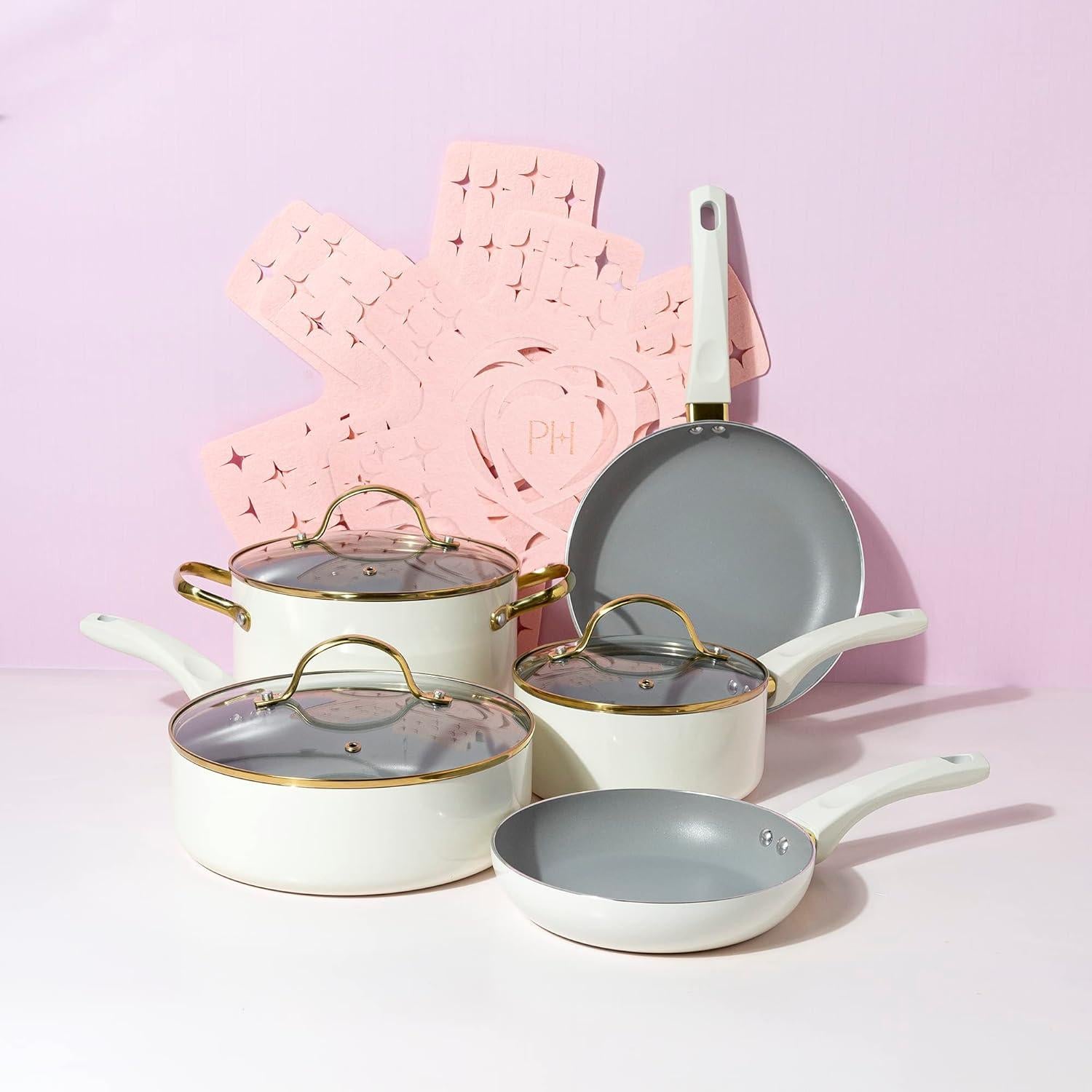 Juego de Ollas y Sartenes Paris Hilton 12 Piezas Antiadherente