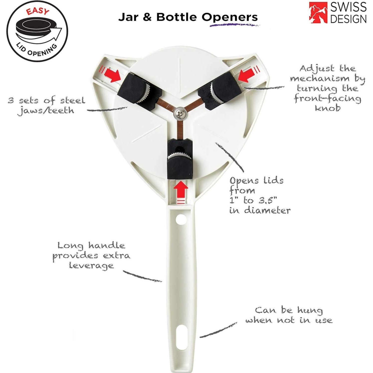 Abrebotellas y Tarros Manual Kuhn Rikon Sin Esfuerzo 25.4 cm