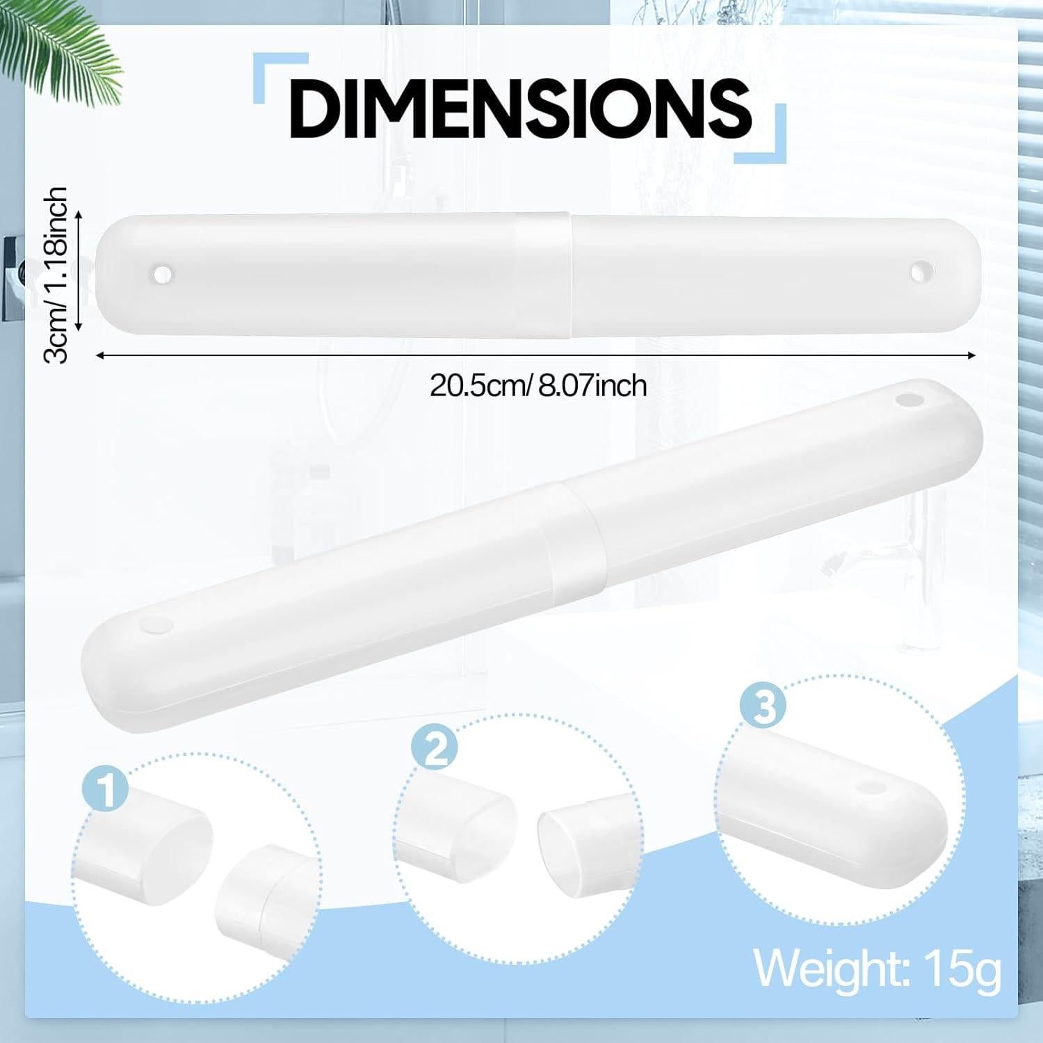 60 Fundas de Cepillo de Dientes Plástico Transparente Cunhill