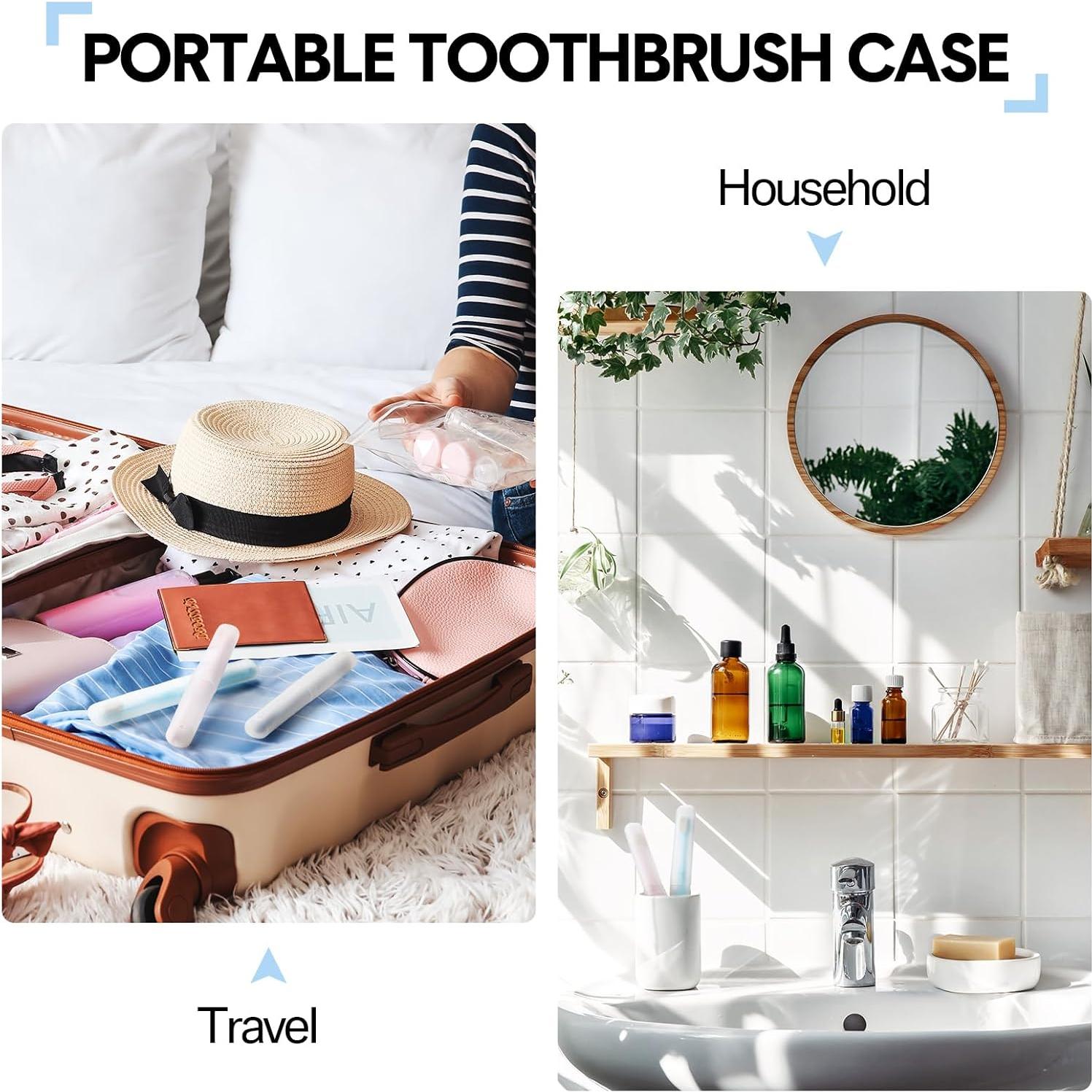 60 Fundas de Cepillo de Dientes Plástico Transparente Cunhill