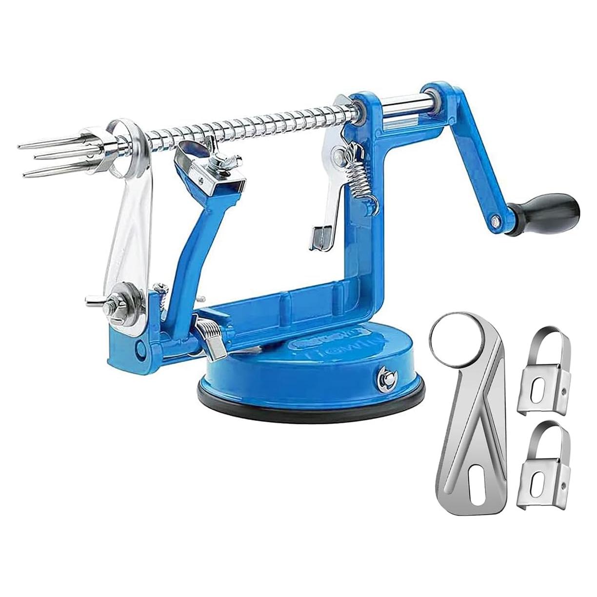 Pelador de Manzanas Tigwin Manual Acero Inoxidable Azul