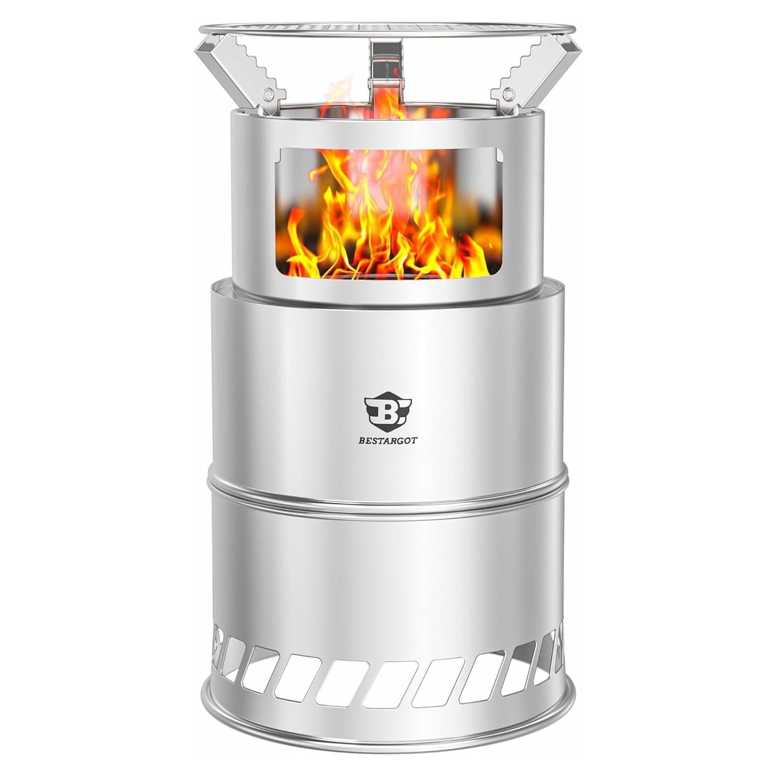 Estufa de Madera Camping Bestargot Extra Grande Portátil
