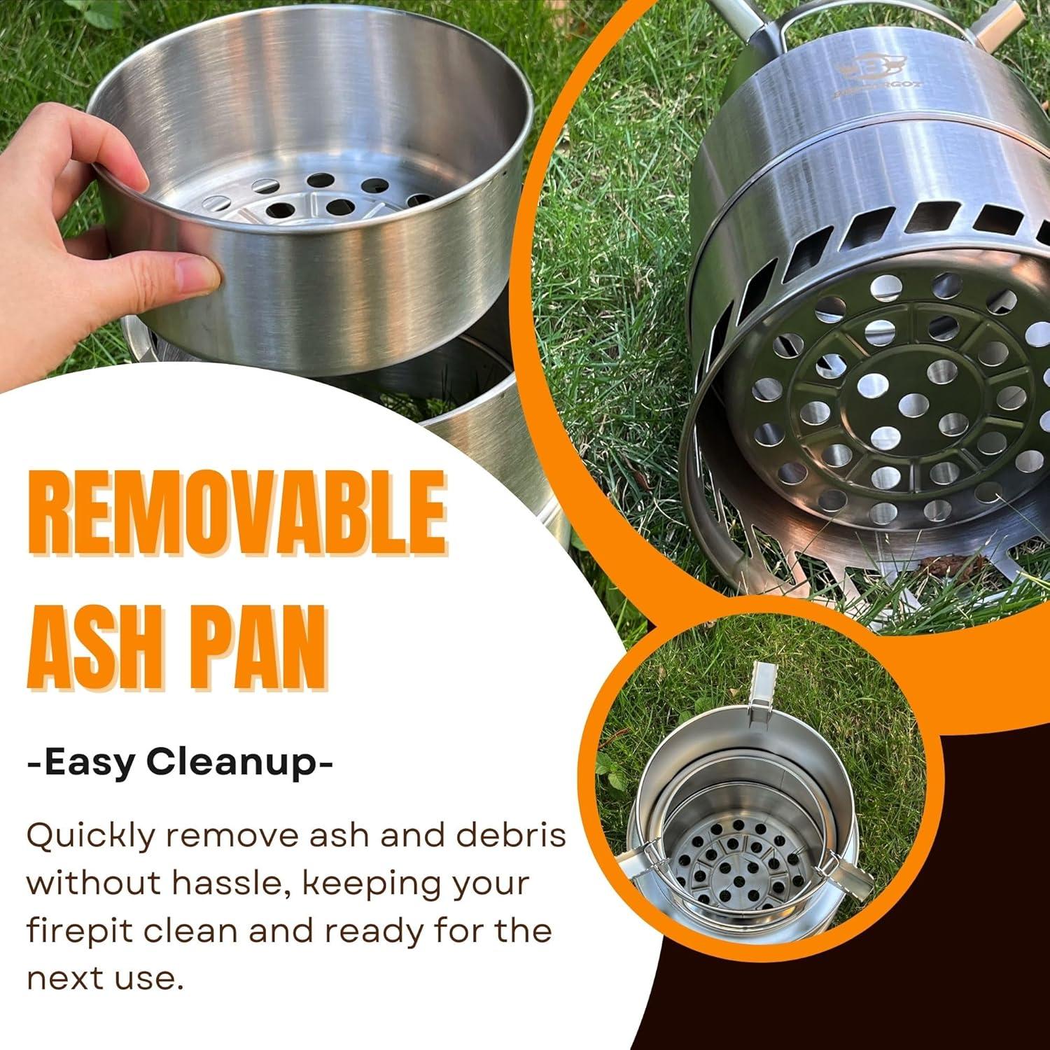 Estufa de Madera Camping Bestargot Extra Grande Portátil