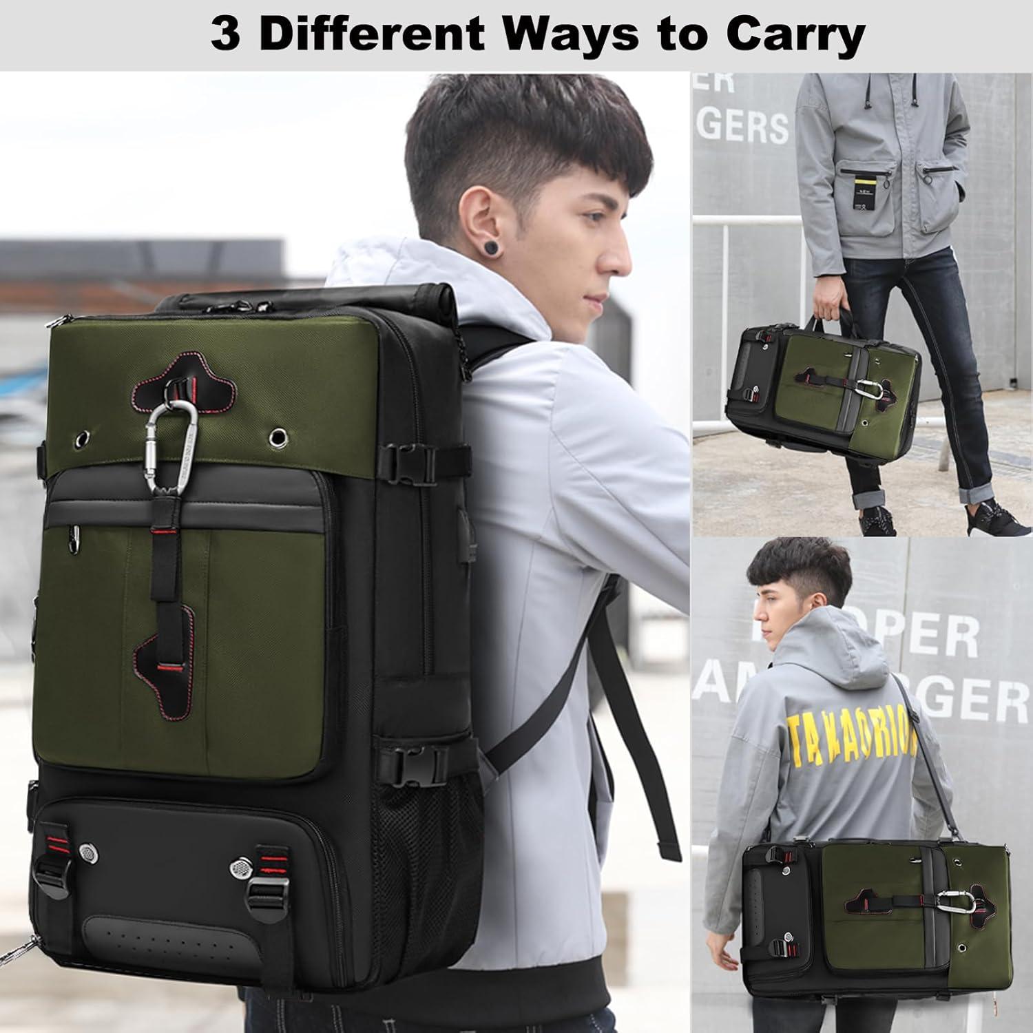 Mochila de Viaje Expandible TB-GR 55L con Cargador USB