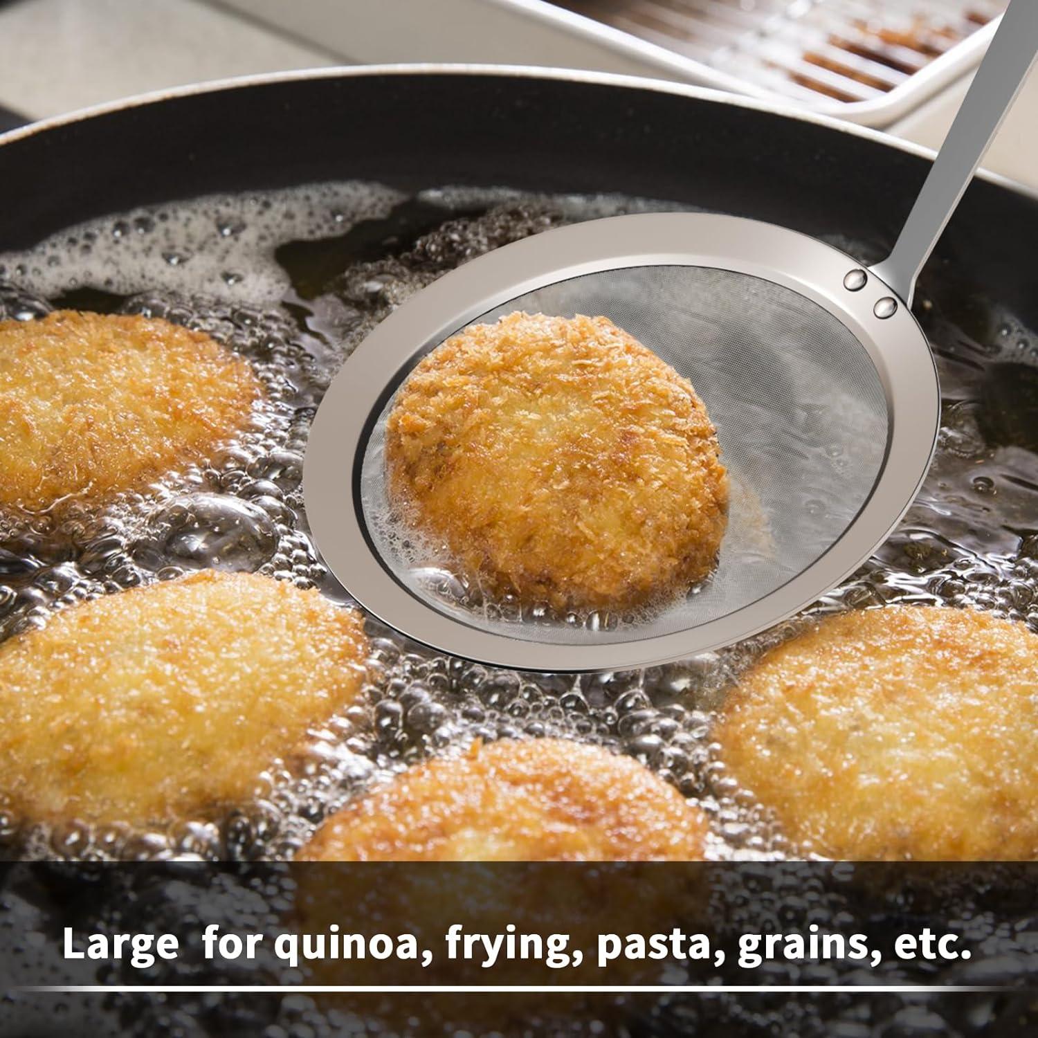 Cuchara de Malla Fina Newness Acero Inoxidable 304 Paquete de 3