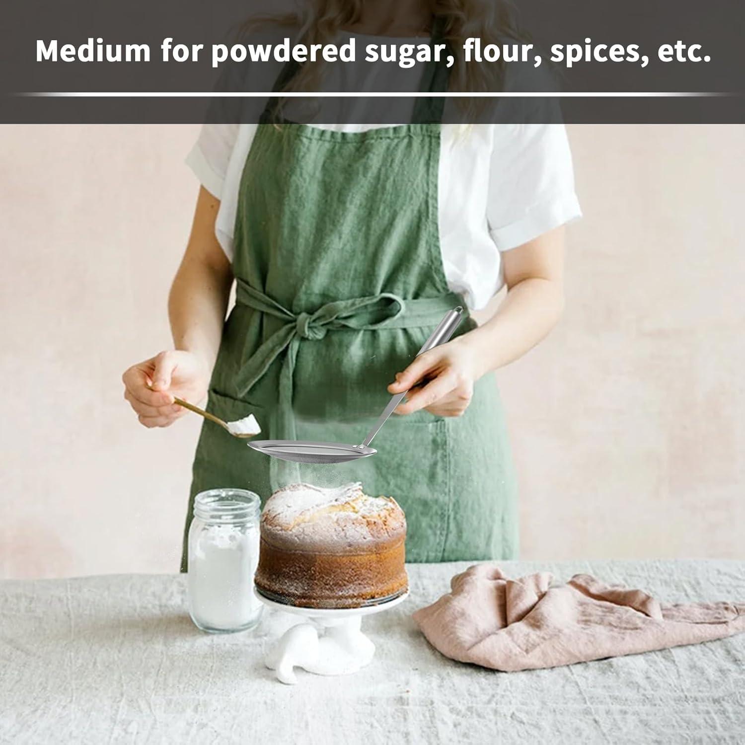 Cuchara de Malla Fina Newness Acero Inoxidable 304 Paquete de 3