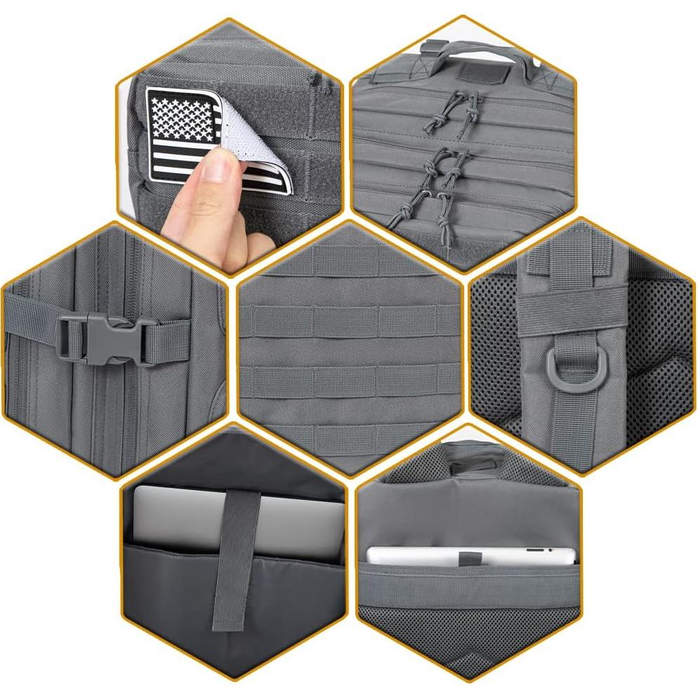 Mochila Táctica QT&QY 45L Militar Molle Senderismo