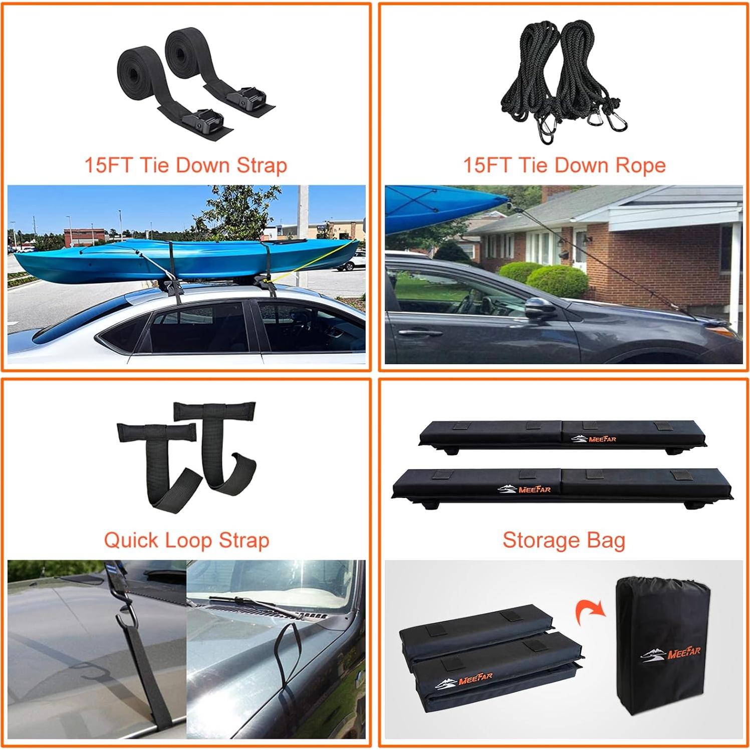 Almohadillas Universales MeeFar para Barras de Techo 76.2 cm