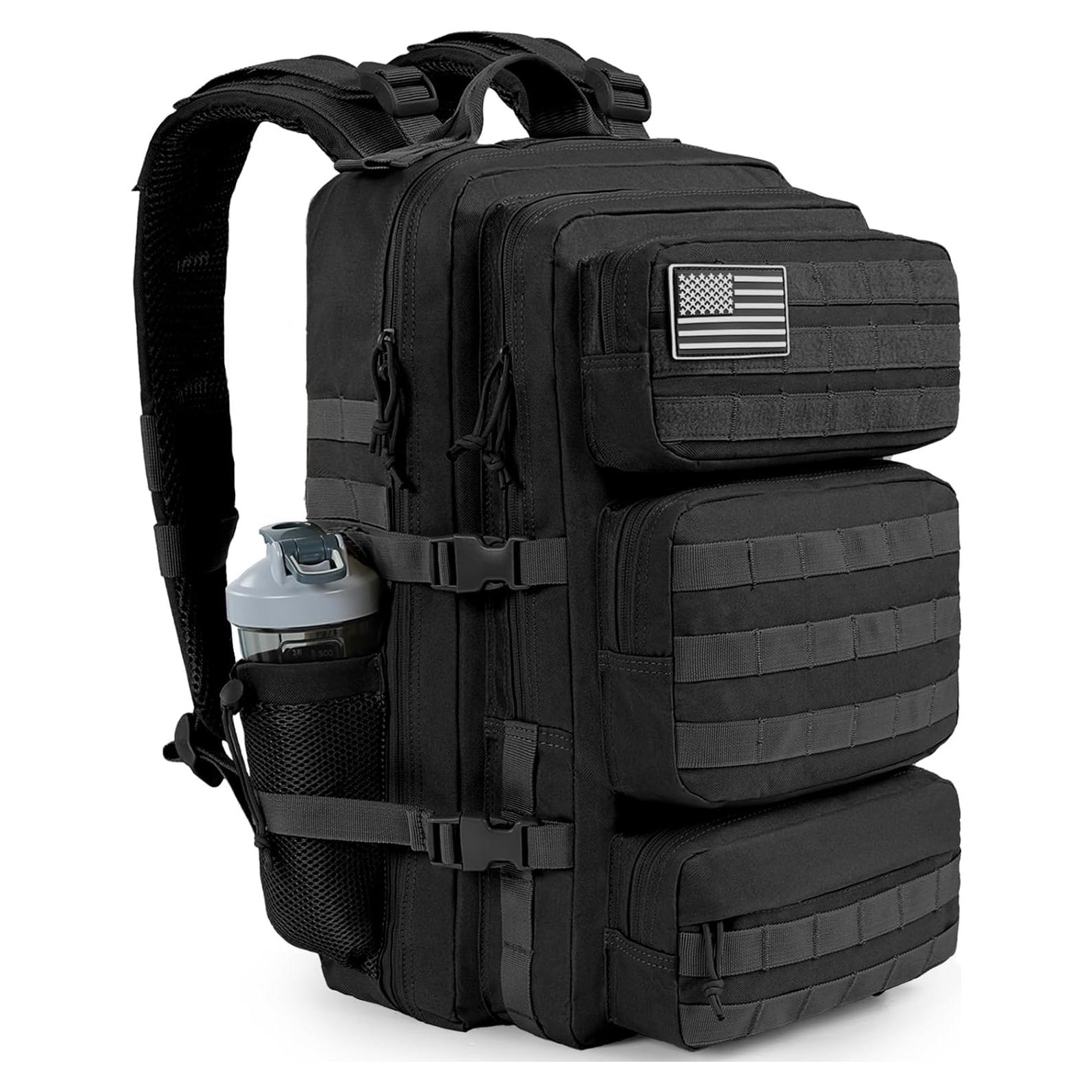 Mochila Táctica Militar 50L Shenzhenshi Negra Resistente