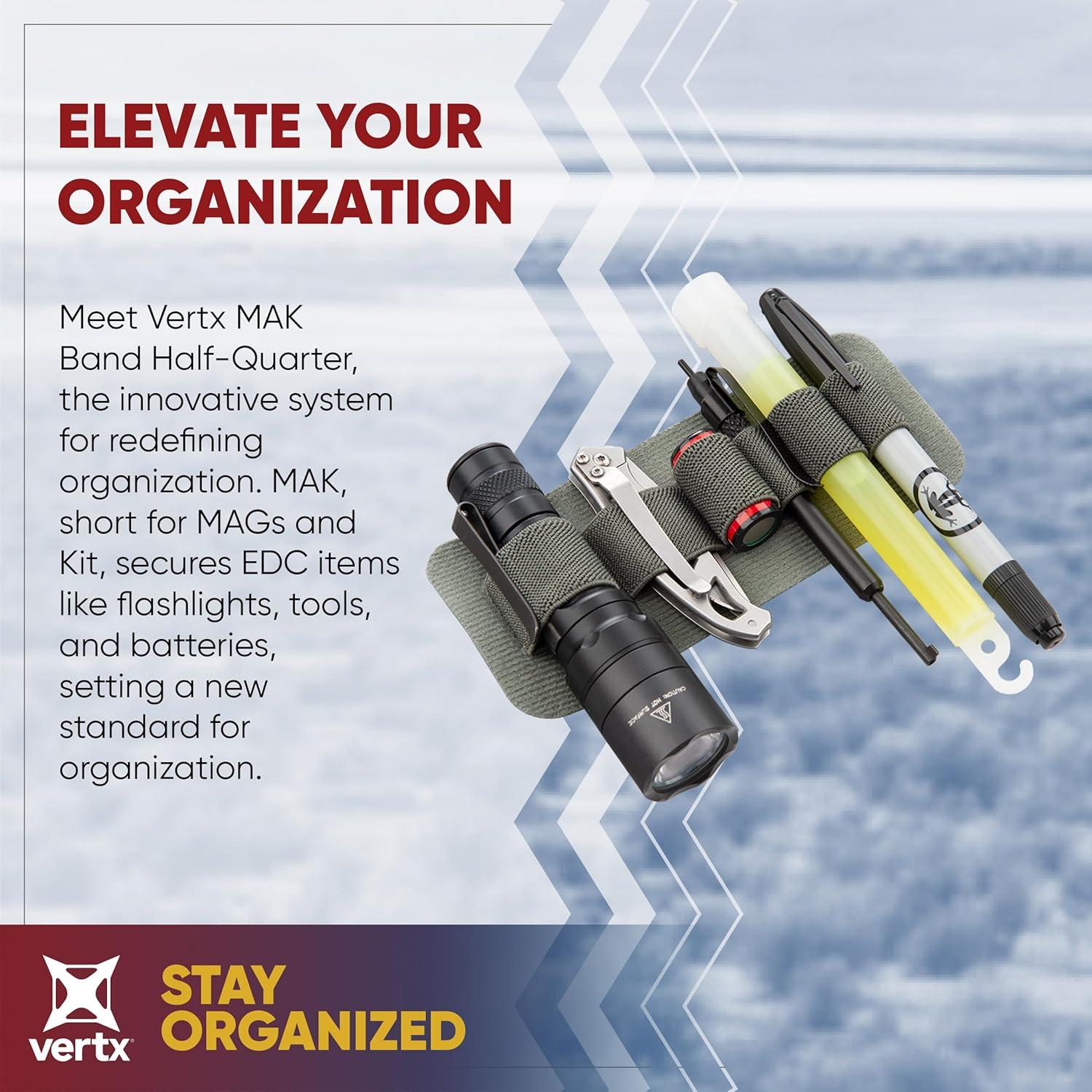 Organizador Táctico EDC Vertx MAK Band Half-Quarter Gris