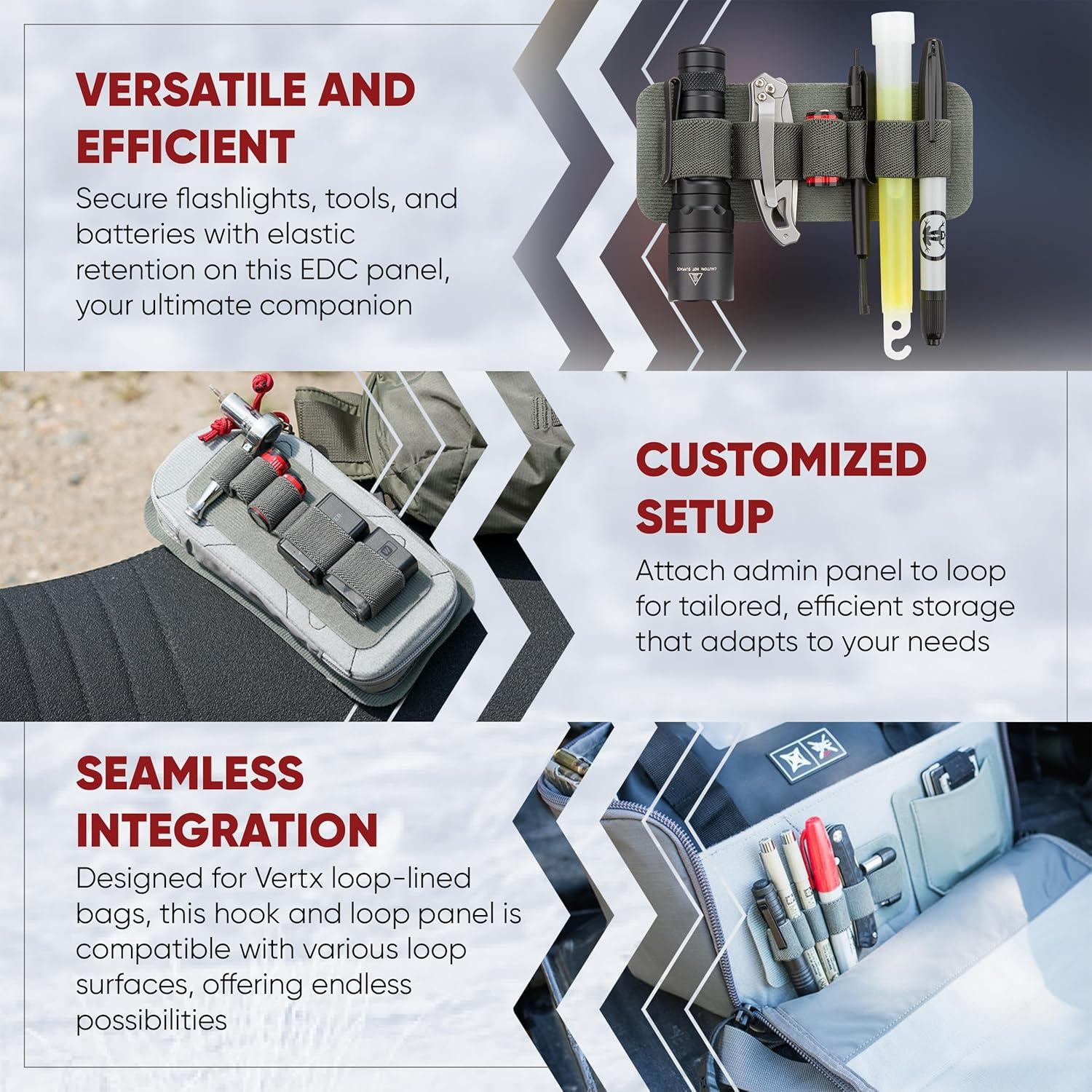 Organizador Táctico EDC Vertx MAK Band Half-Quarter Gris