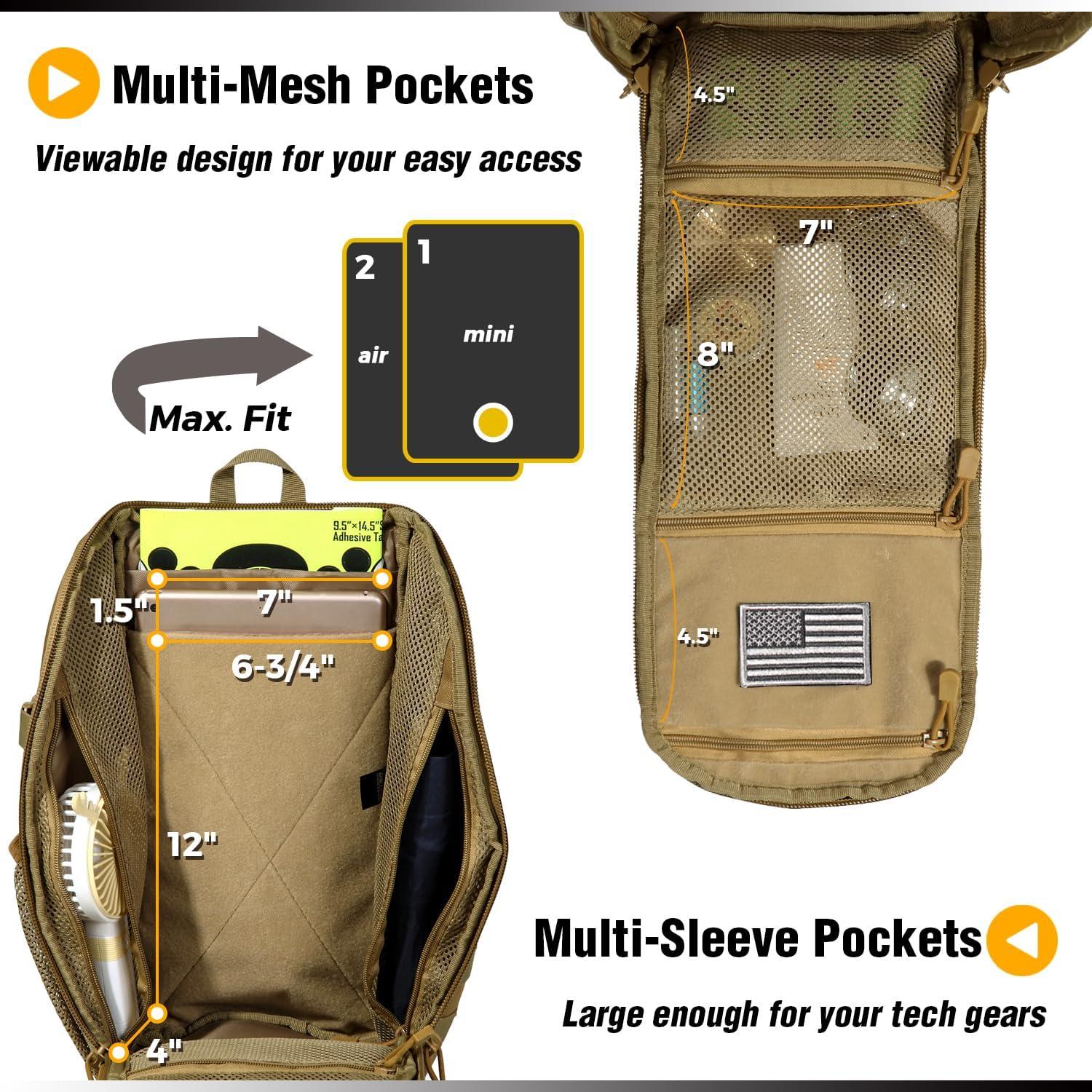 Mochila Táctica DBTAC 10L para Transporte Oculto Beige