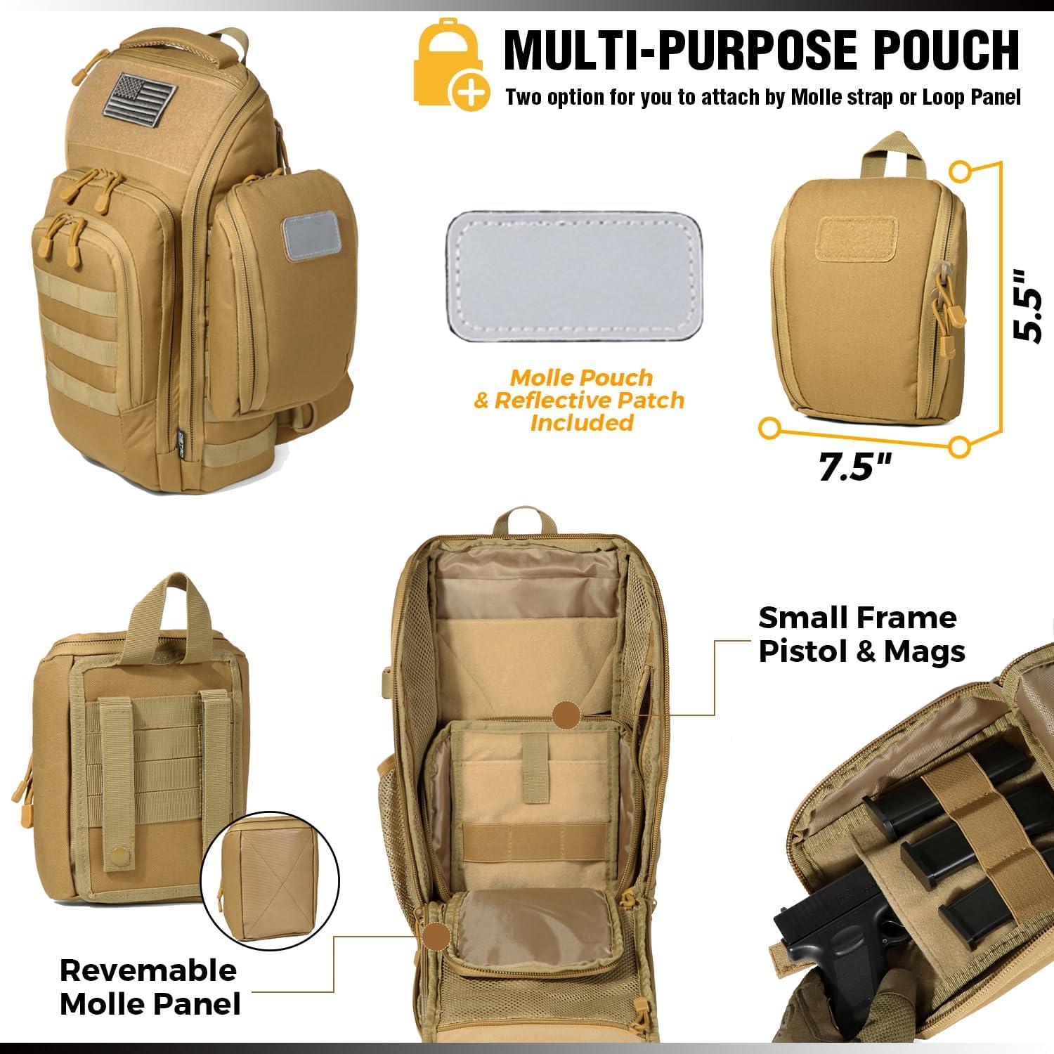 Mochila Táctica DBTAC 10L para Transporte Oculto Beige