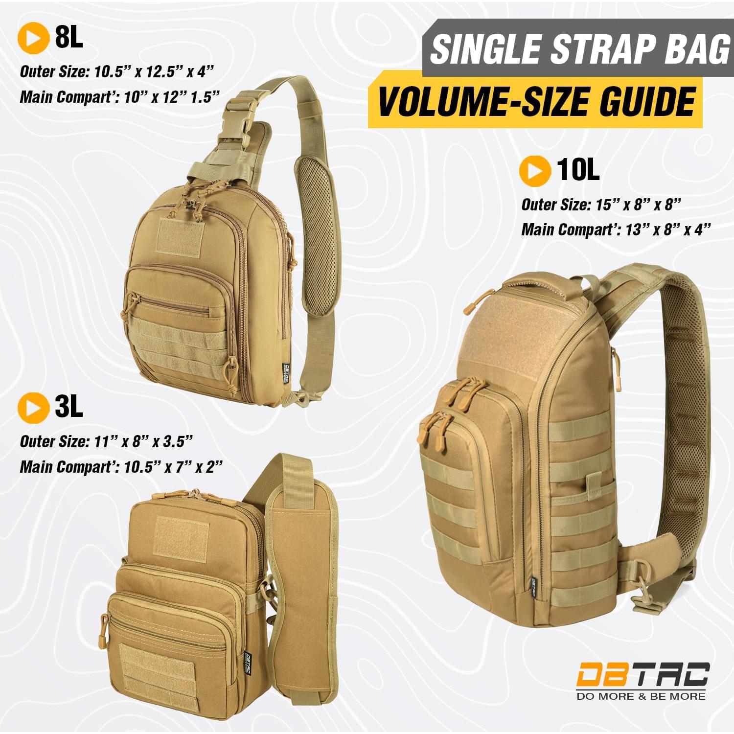 Mochila Táctica DBTAC 10L para Transporte Oculto Beige