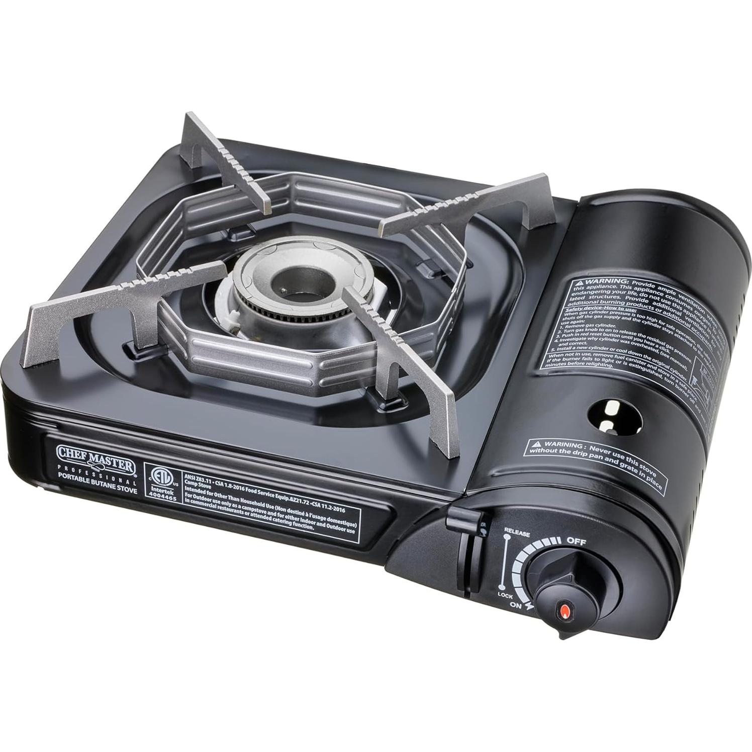 Estufa de Camping Chef Master 90027 Butano 7,650 BTU Portátil