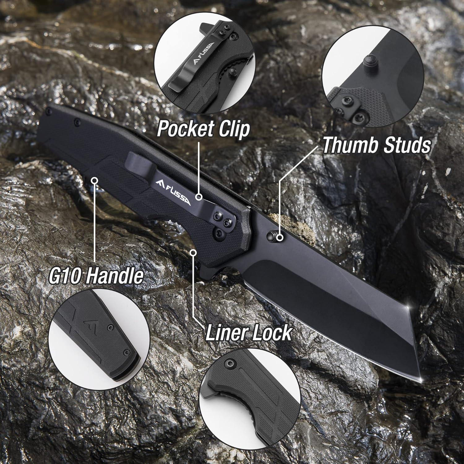 Cuchillo de bolsillo FLISSA táctico plegable 8.89 cm G10