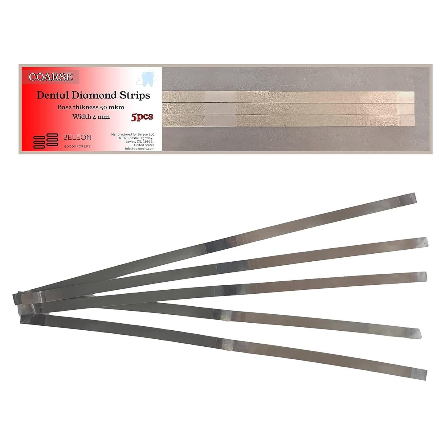 Tiras de Diamante Dental Beleon 5pcs 4mm x 145mm