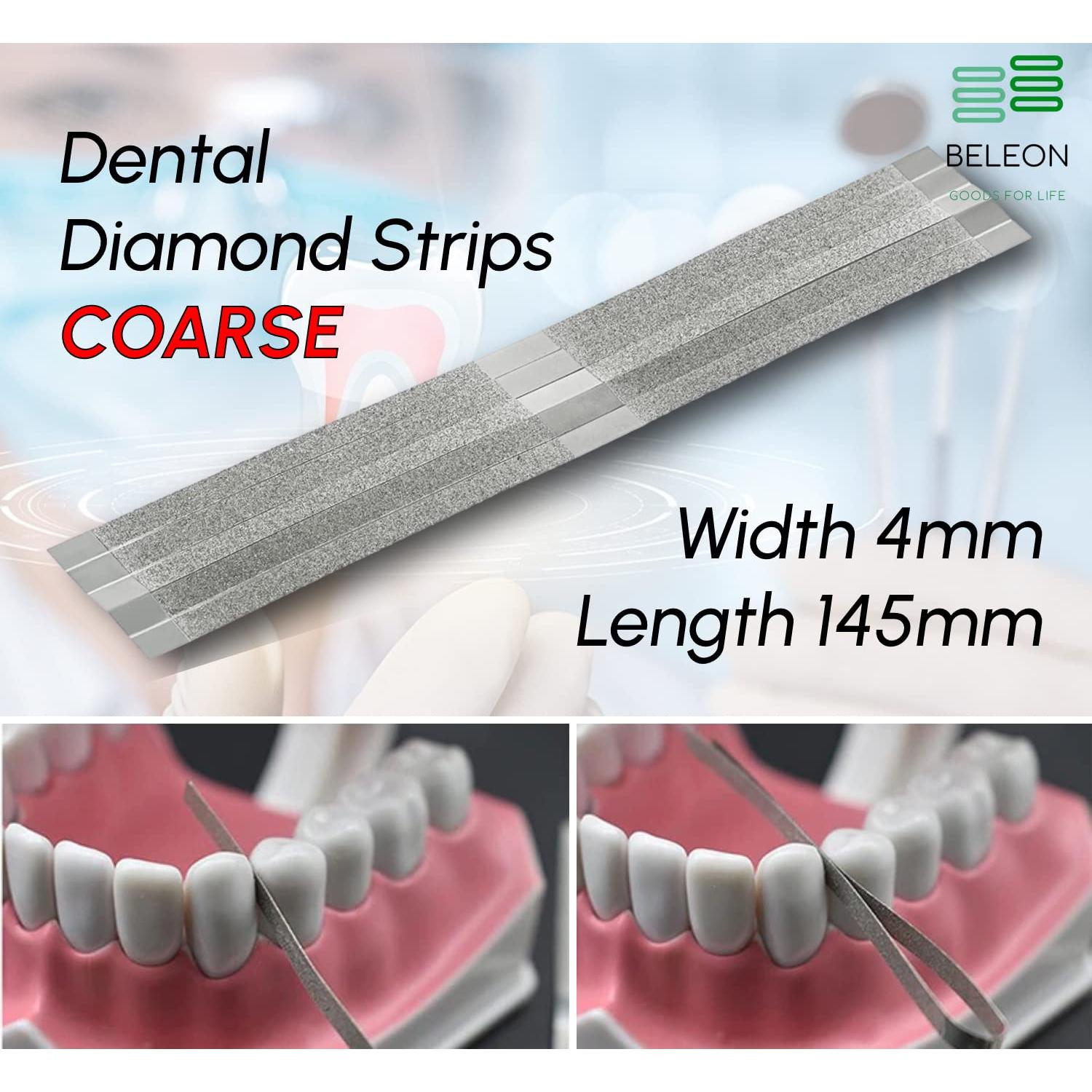 Tiras de Diamante Dental Beleon 5pcs 4mm x 145mm