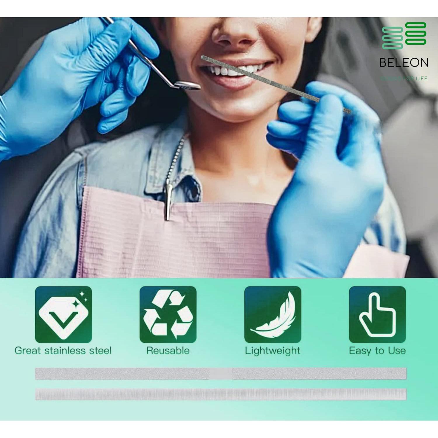 Tiras de Diamante Dental Beleon 5pcs 4mm x 145mm