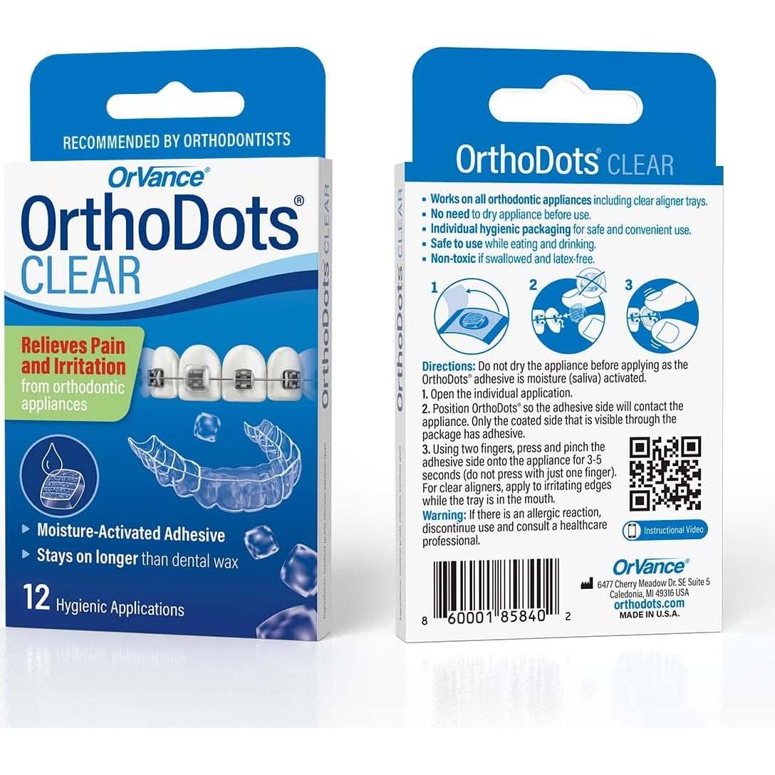 OrthoDots CLEAR Orvance 12 Unidades Alivio para Frenos