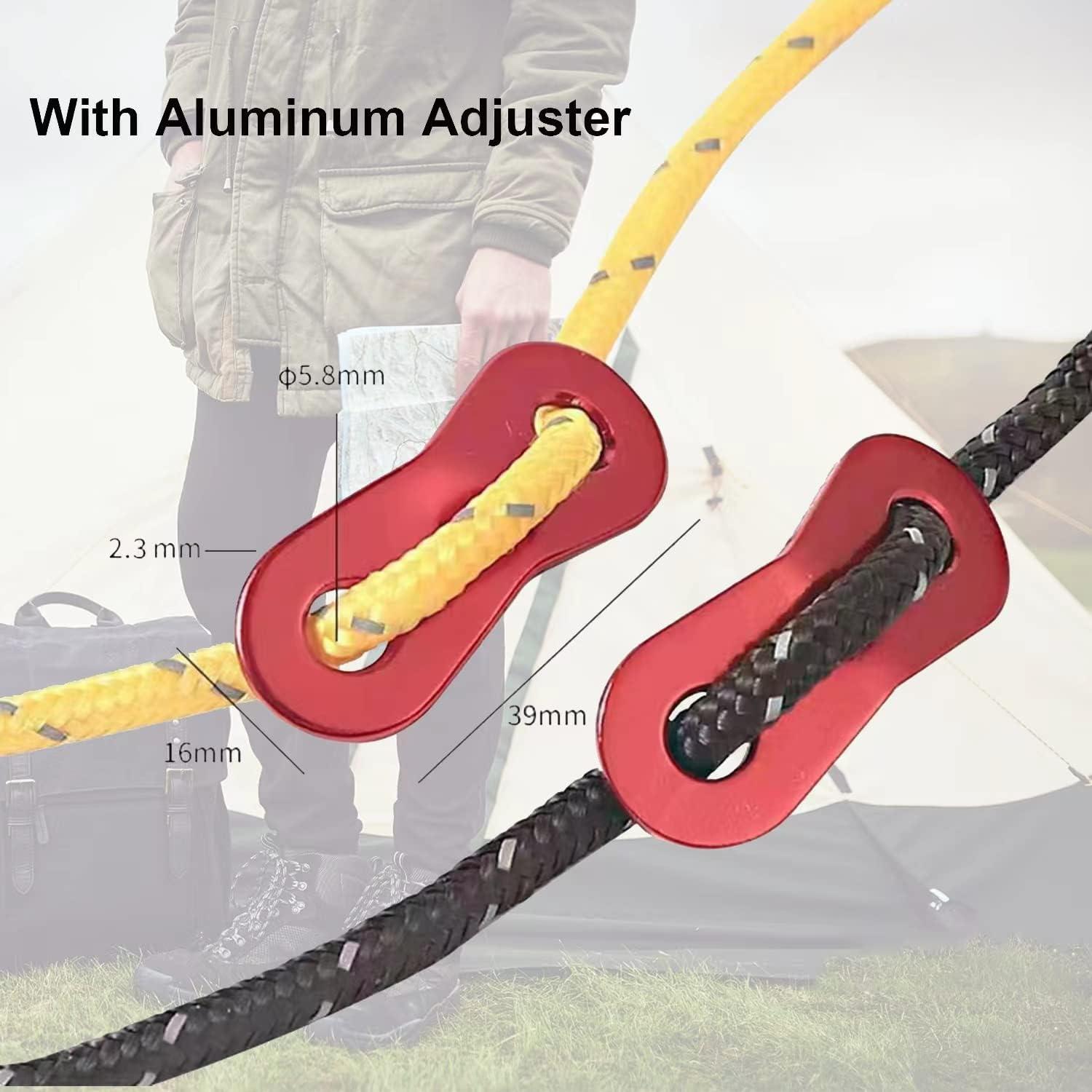 Cuerdas de Tienda Smithok 4mm 8 Piezas con Tensores Aluminio