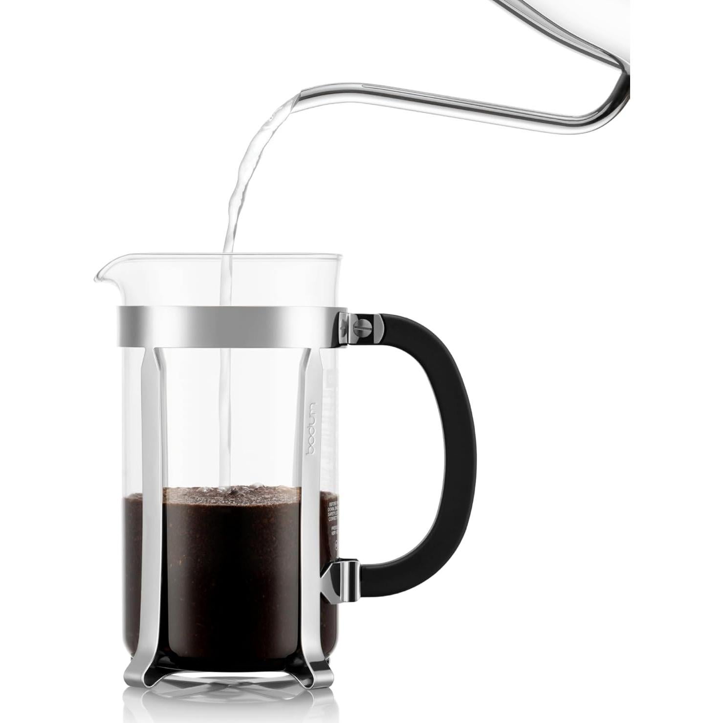 Cafetera de Émbolo Bodum 1L Chambord Acero y Vidrio
