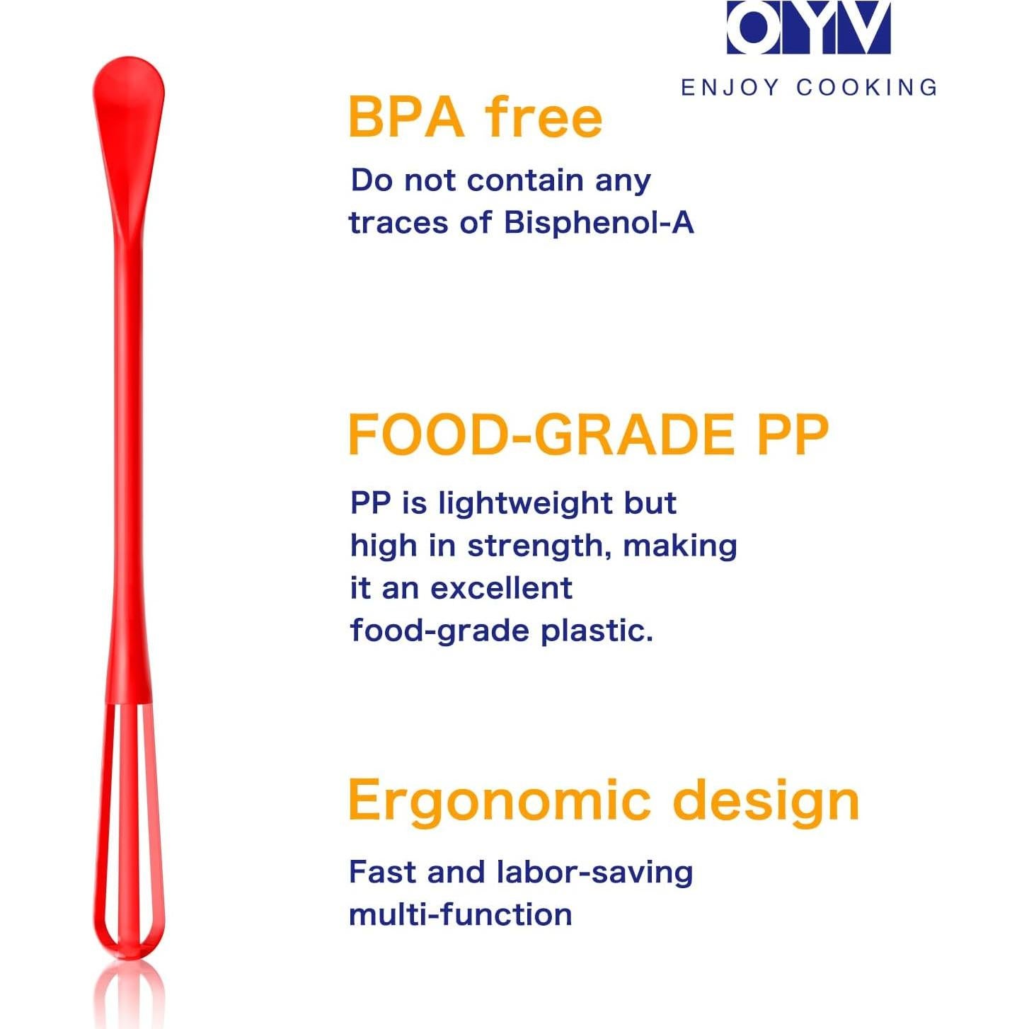 Colorful Mini Whisk, Mini Spoon, Multifunctional Small Whisks for Cooking, Tiny Whisk 7 Pieces, Mini Small Wisk, for Blending, Whisking, Beating Ingredients, Mixing Sauces