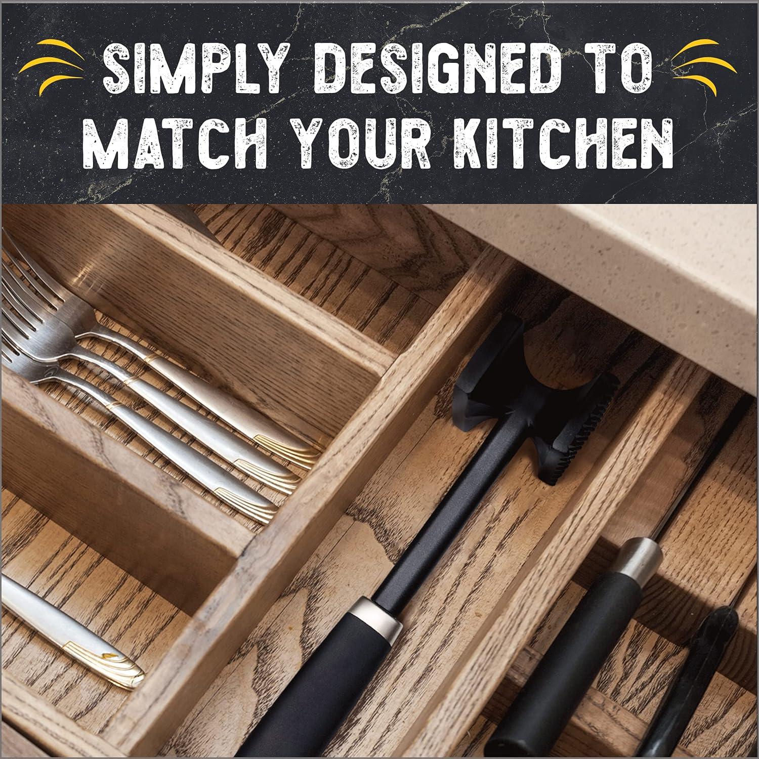 ﻿Checkered Chef Meat Tenderizer Tool - Dishwasher Safe Metal Kitchen Mallet for Tenderizing Chicken, Beef, Pork & Nuts with Non-Slip Grip