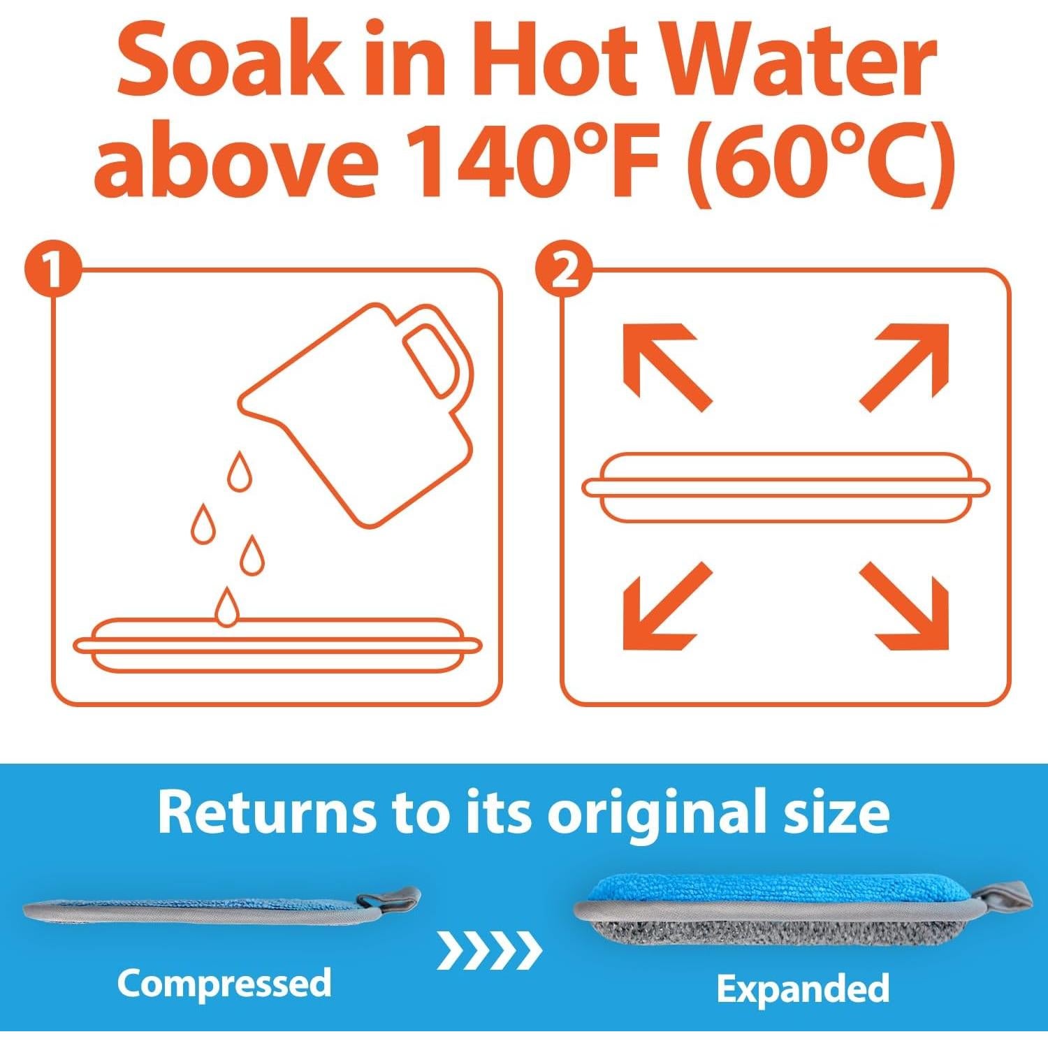 Sponges Kitchen Dish Sponge for Washing Dishes Cleaning Kitchen, All-Purpose, 6 Pack, Non Scratch, Rough Scrubbers Side for Non-Stick Cookware, Soft Microfiber Scrub Side for Dishes, Mr. Scrub