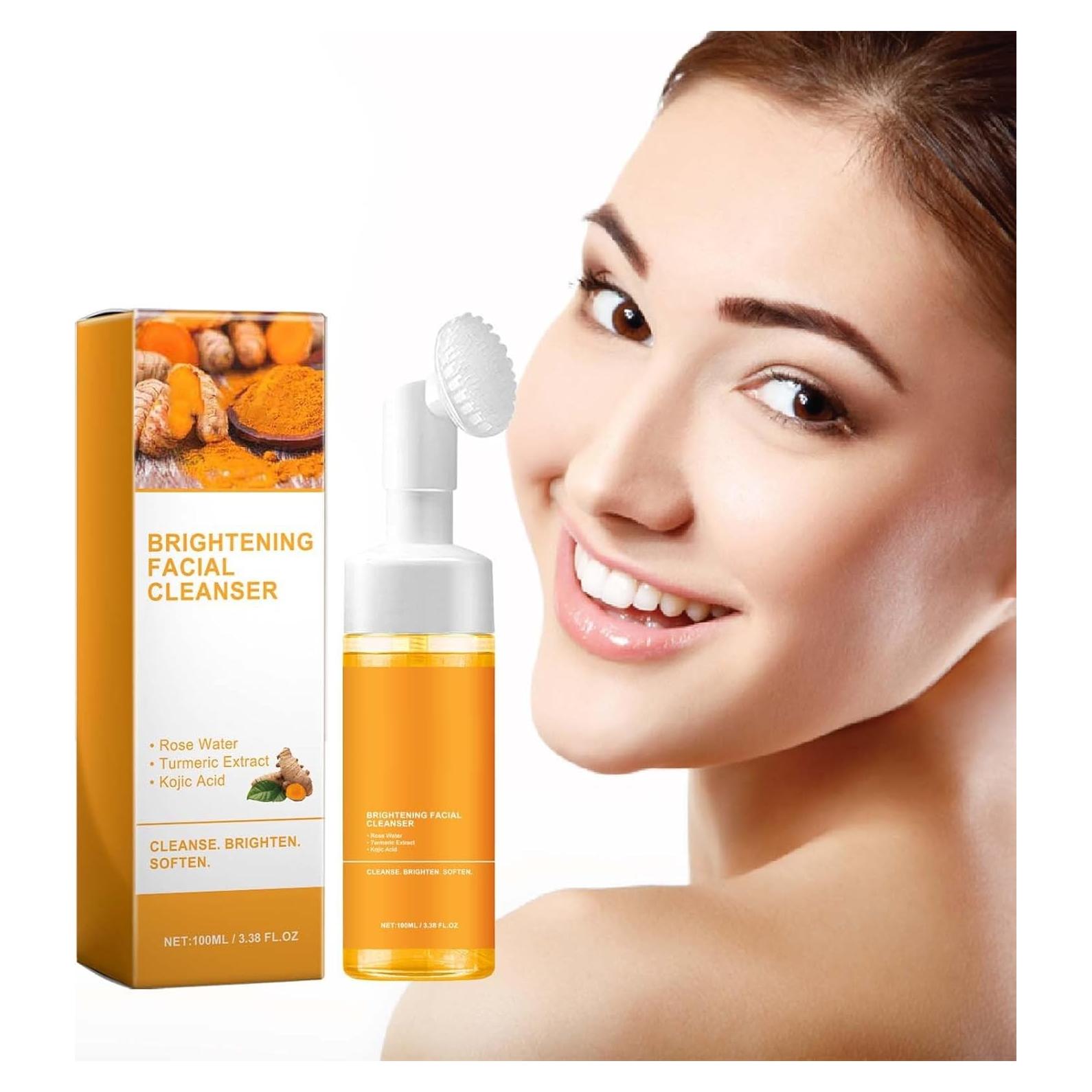 Limpiador Facial Espumoso de Cúrcuma HuaQing 190g