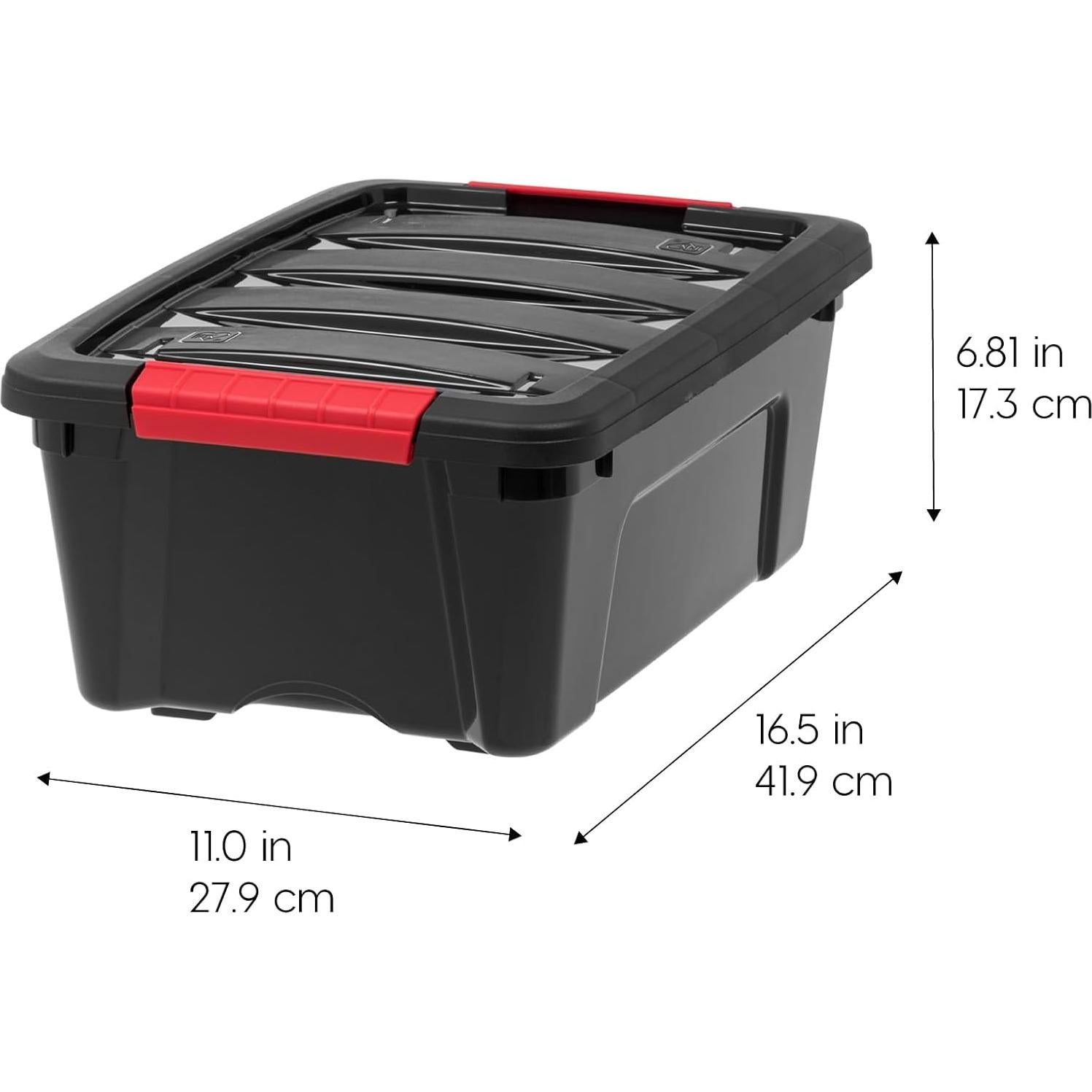 Contenedores de Almacenamiento IRIS USA 13 Qt Apilables 6 Pzas
