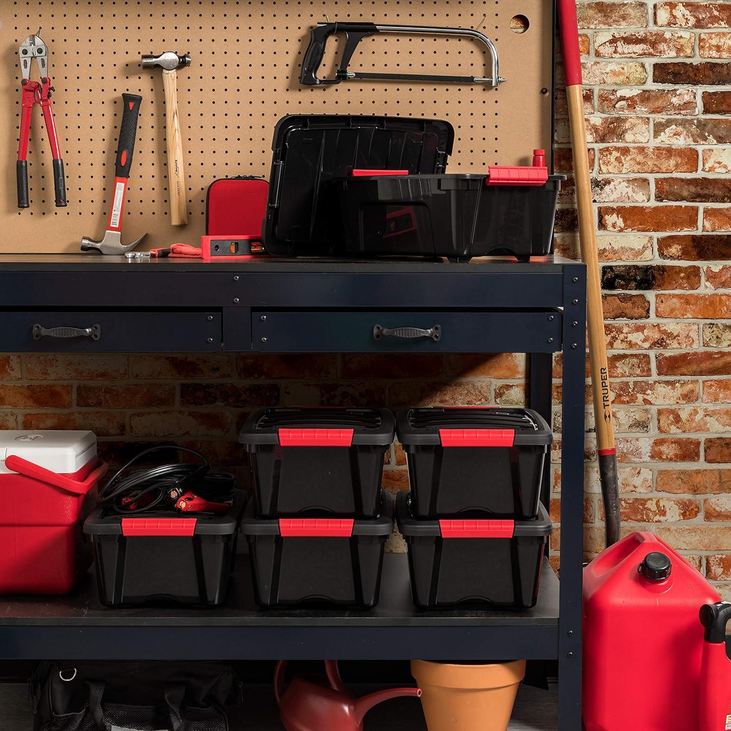 Contenedores de Almacenamiento IRIS USA 13 Qt Apilables 6 Pzas