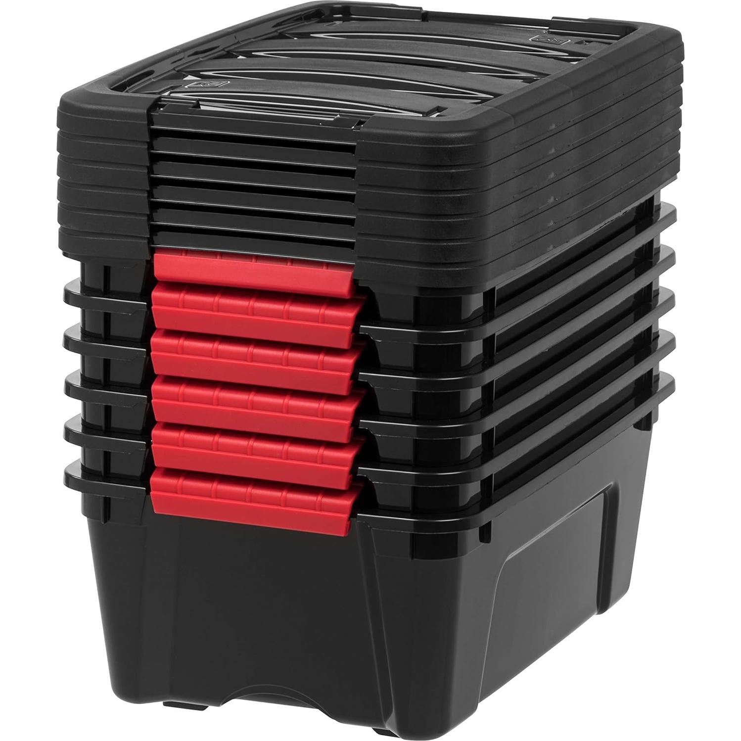 Contenedores de Almacenamiento IRIS USA 13 Qt Apilables 6 Pzas