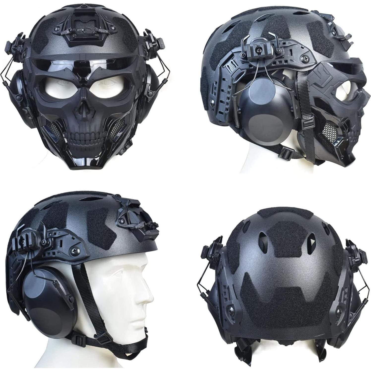 Máscara Táctica Completa Hdlsina HL-31 con Auriculares