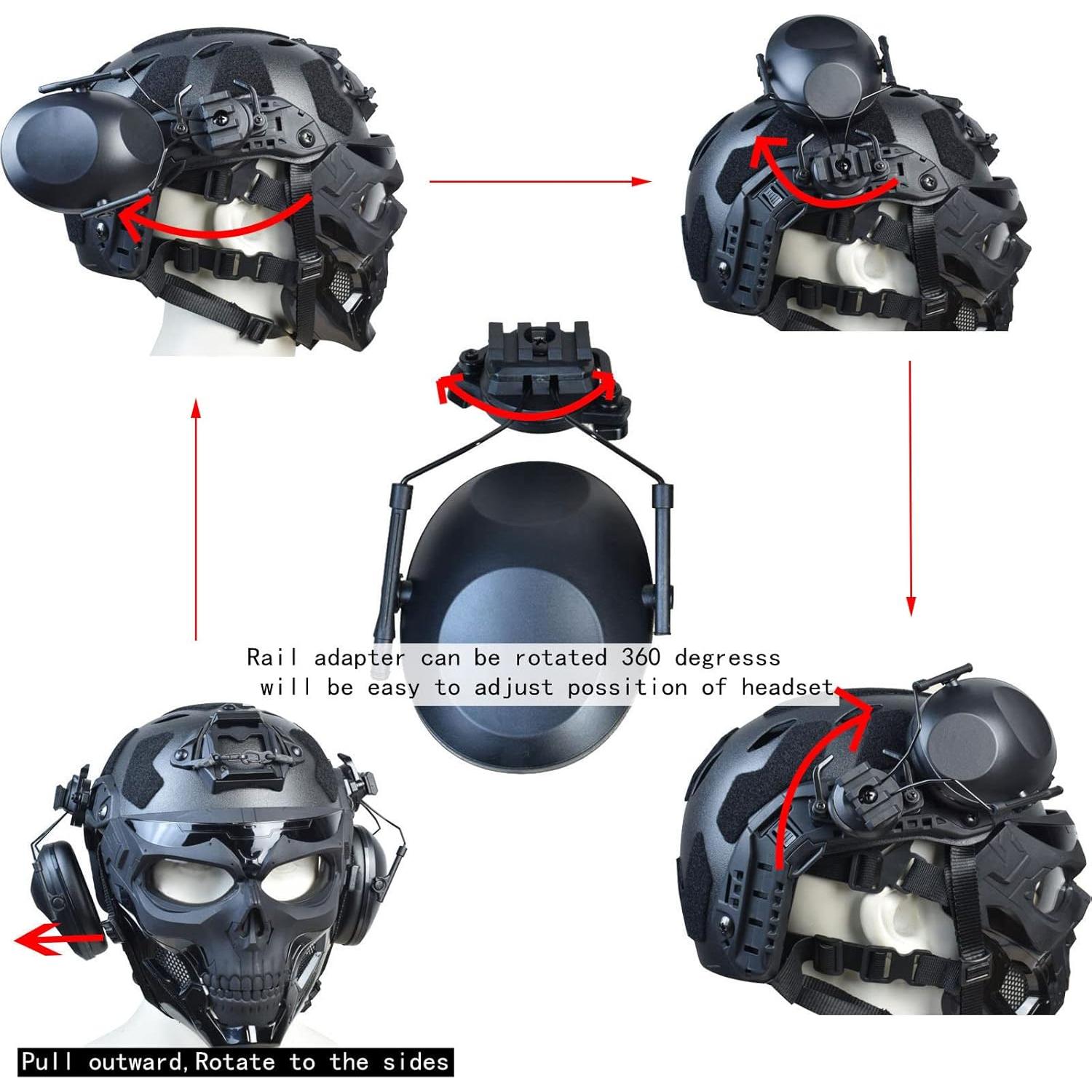 Máscara Táctica Completa Hdlsina HL-31 con Auriculares