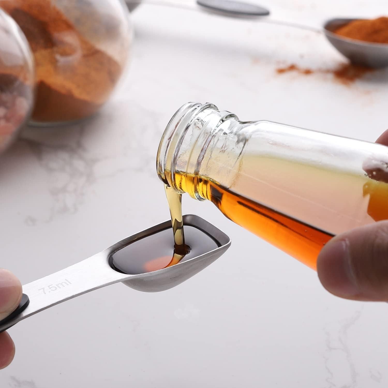 Juego de Cucharas Medidoras Magnéticas CHAMTILE Acero Inoxidable