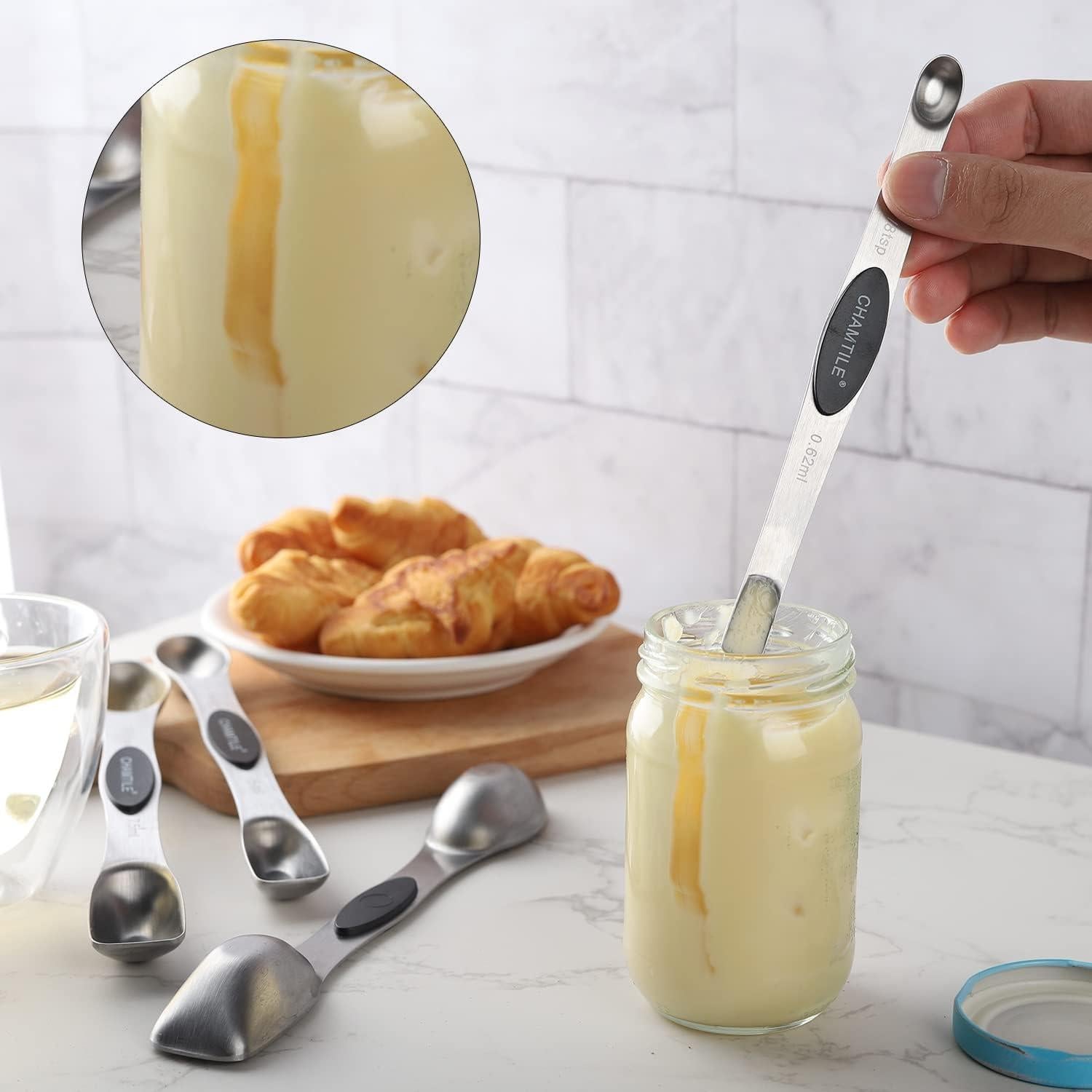 Juego de Cucharas Medidoras Magnéticas CHAMTILE Acero Inoxidable