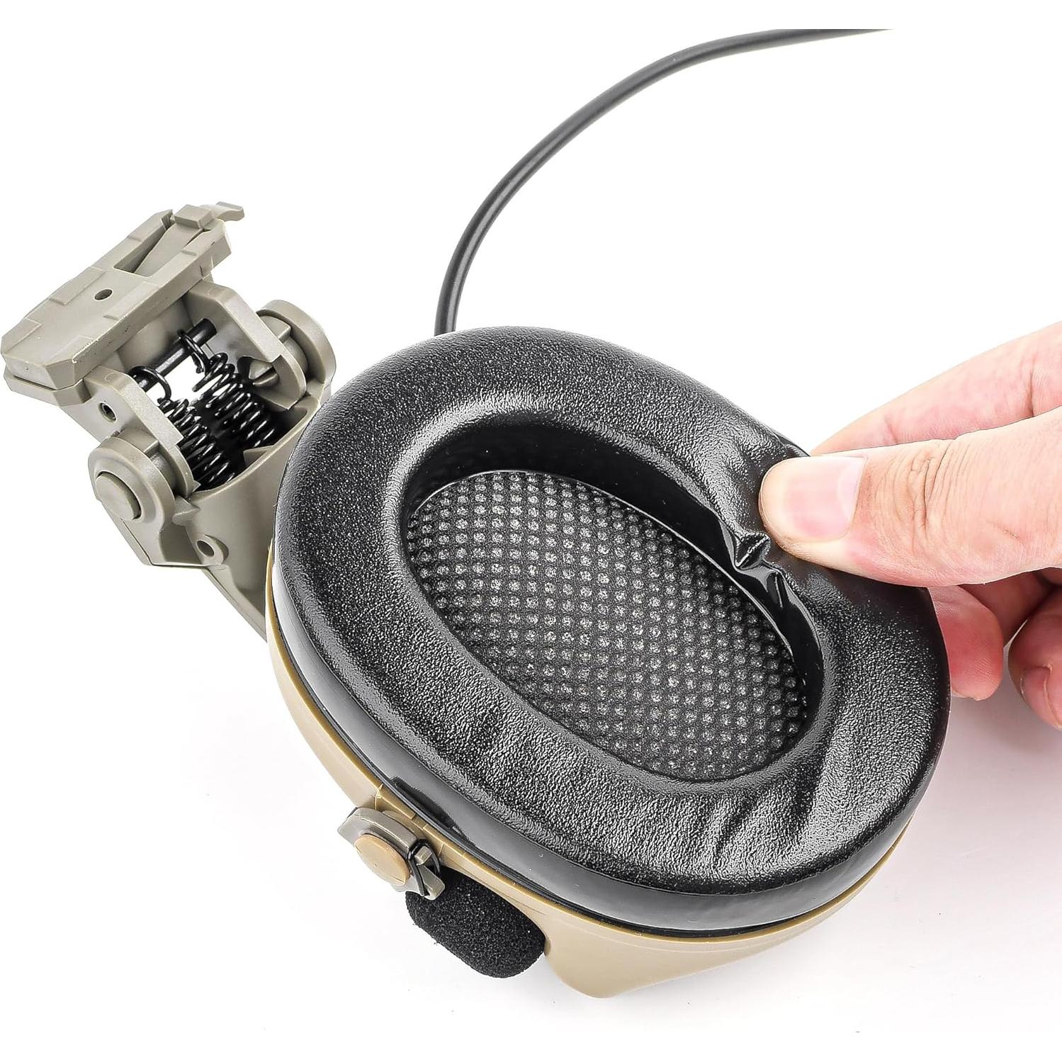 Auricular Táctico GLECTICAL Comta II con PTT Kenwood 2 pines