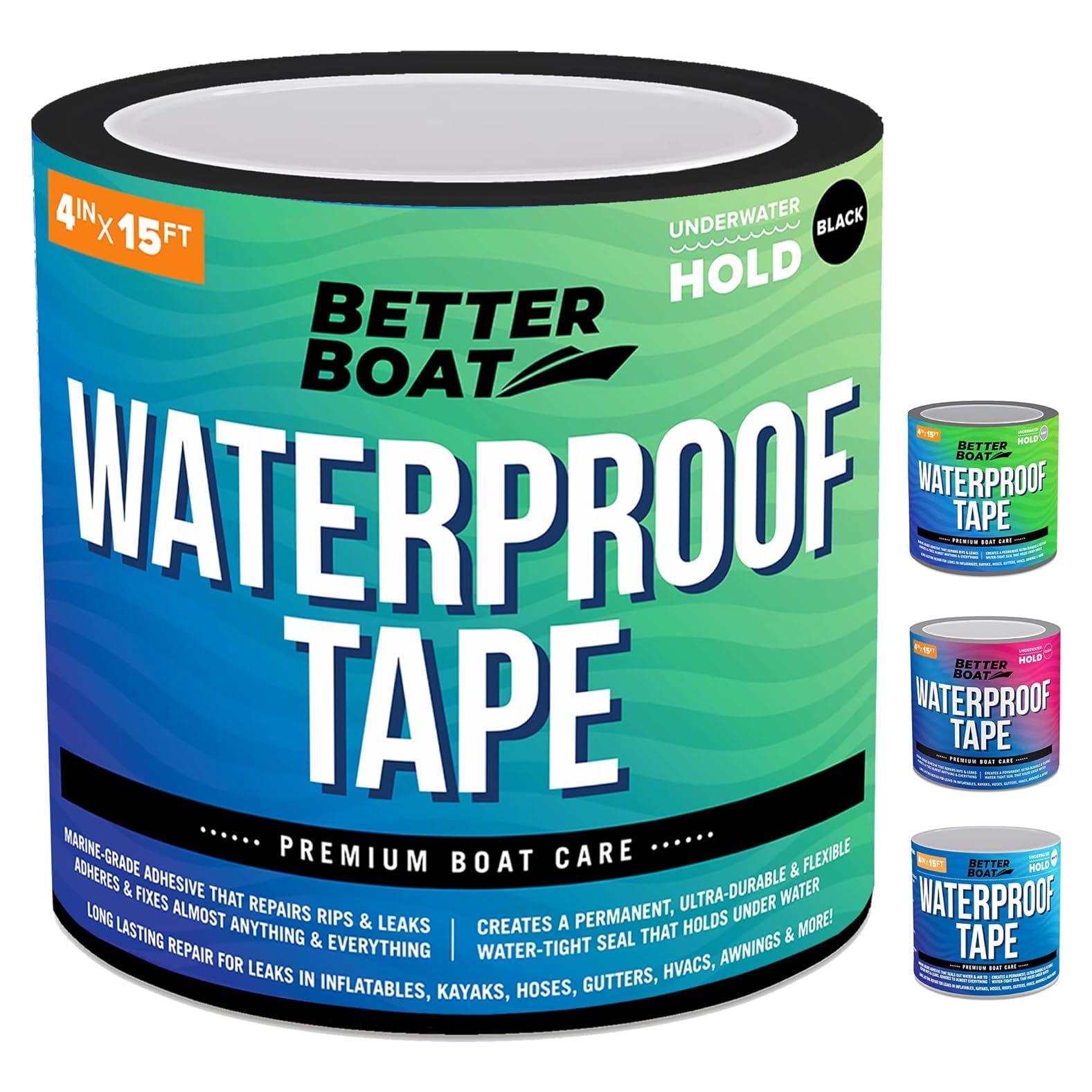 Cinta Impermeable Negra Better Boat 4" x 4.57 m para Filtraciones