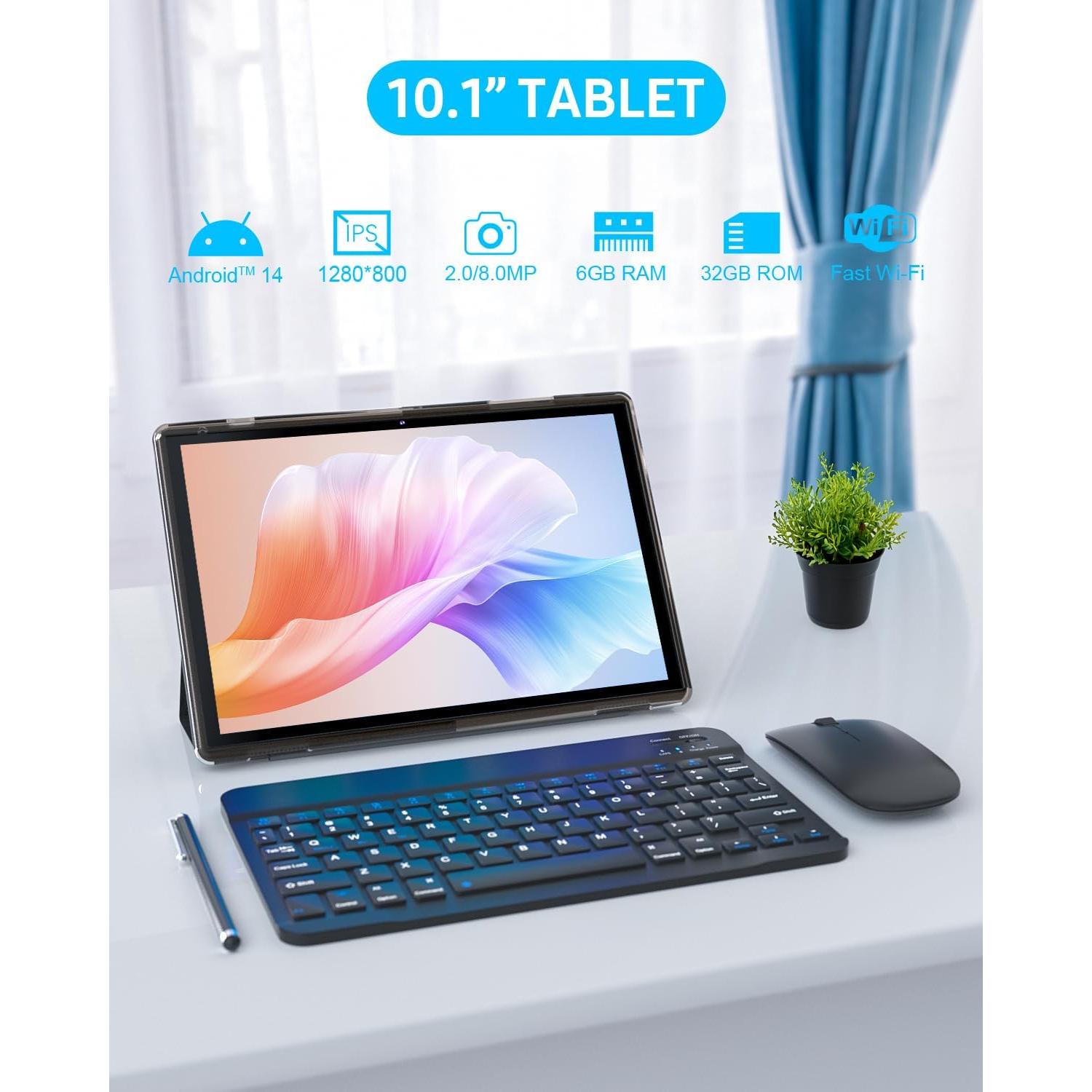 Tableta 2 en 1 ZZB ZB10 10.1" Android 14 6GB RAM 32GB ROM