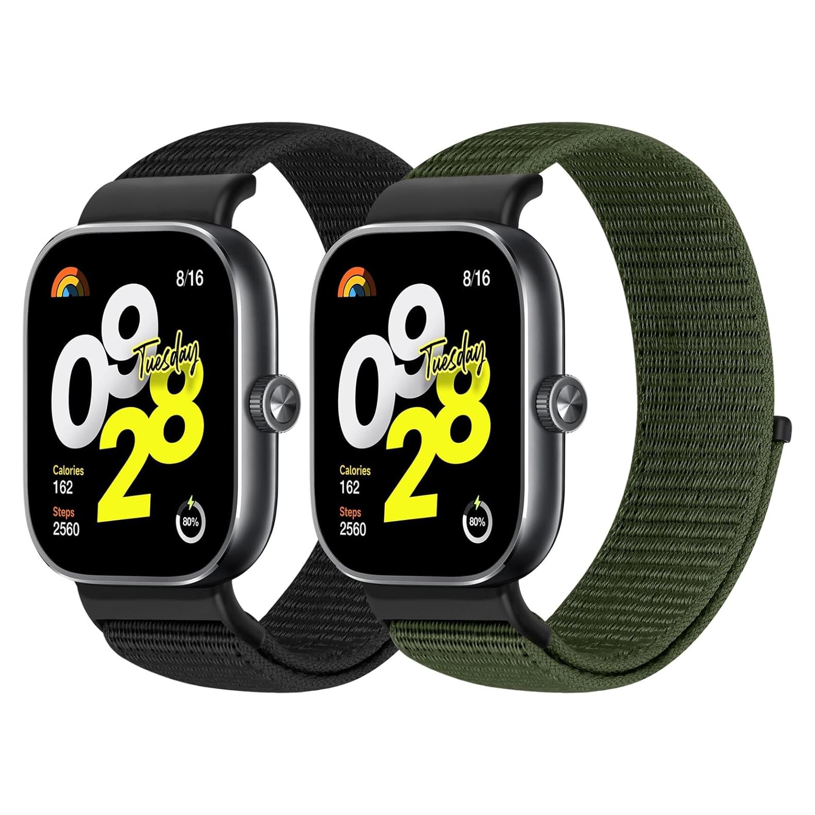 Bandas de Nailon Ajustables Relting para Redmi Watch 4 y Xiaomi Smart Band 8/9 Pro - 2 Piezas