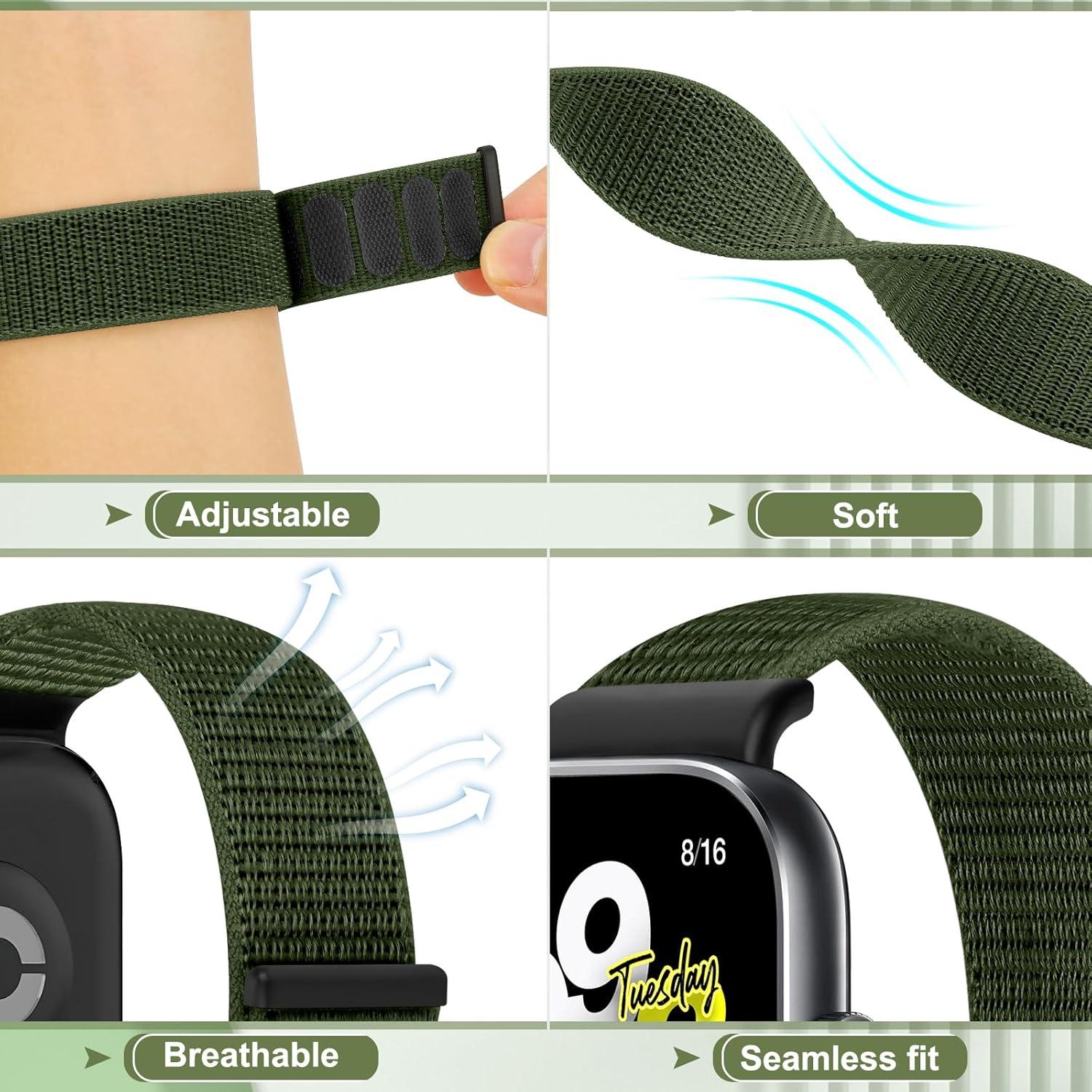 Bandas de Nailon Ajustables Relting para Redmi Watch 4 y Xiaomi Smart Band 8/9 Pro - 2 Piezas