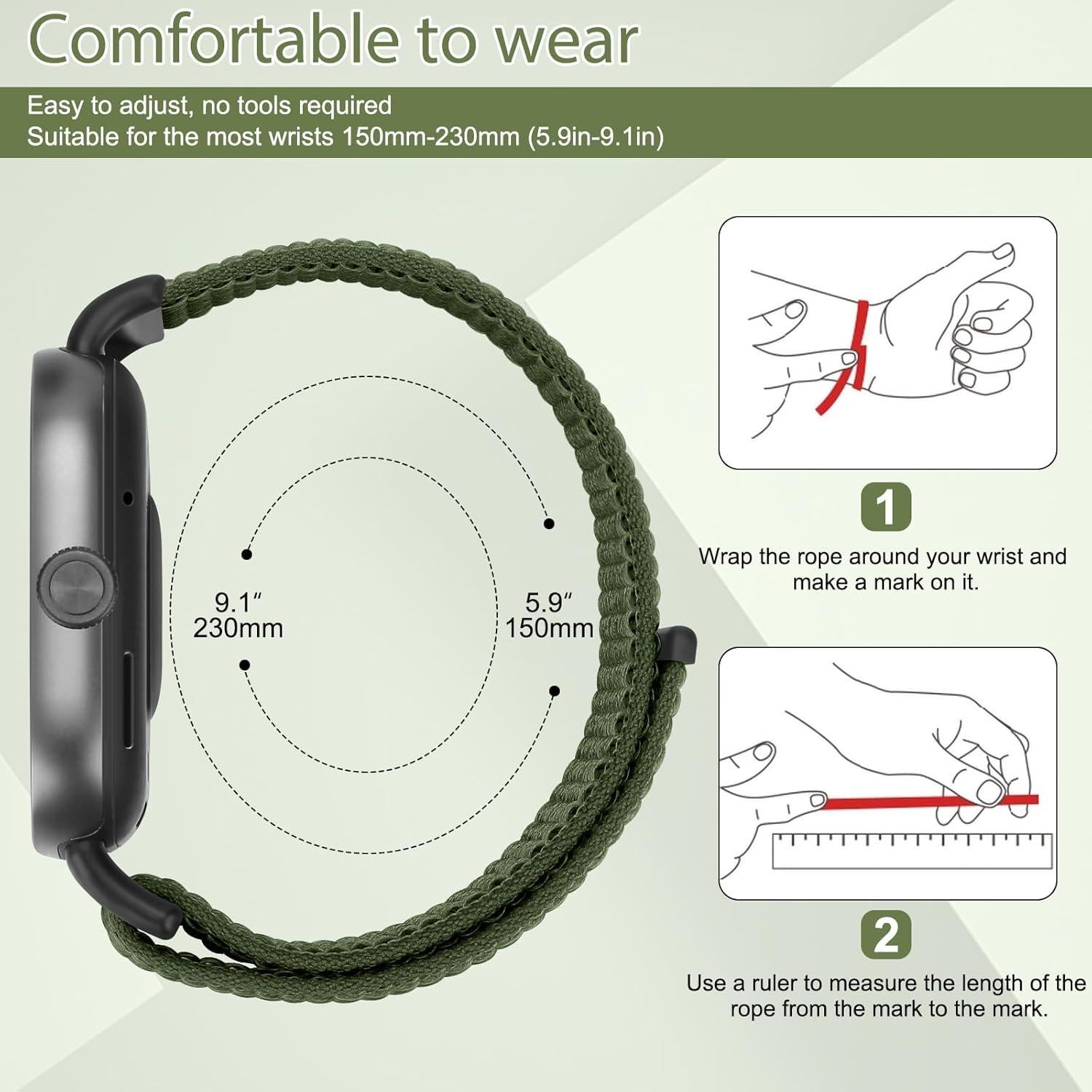 Bandas de Nailon Ajustables Relting para Redmi Watch 4 y Xiaomi Smart Band 8/9 Pro - 2 Piezas